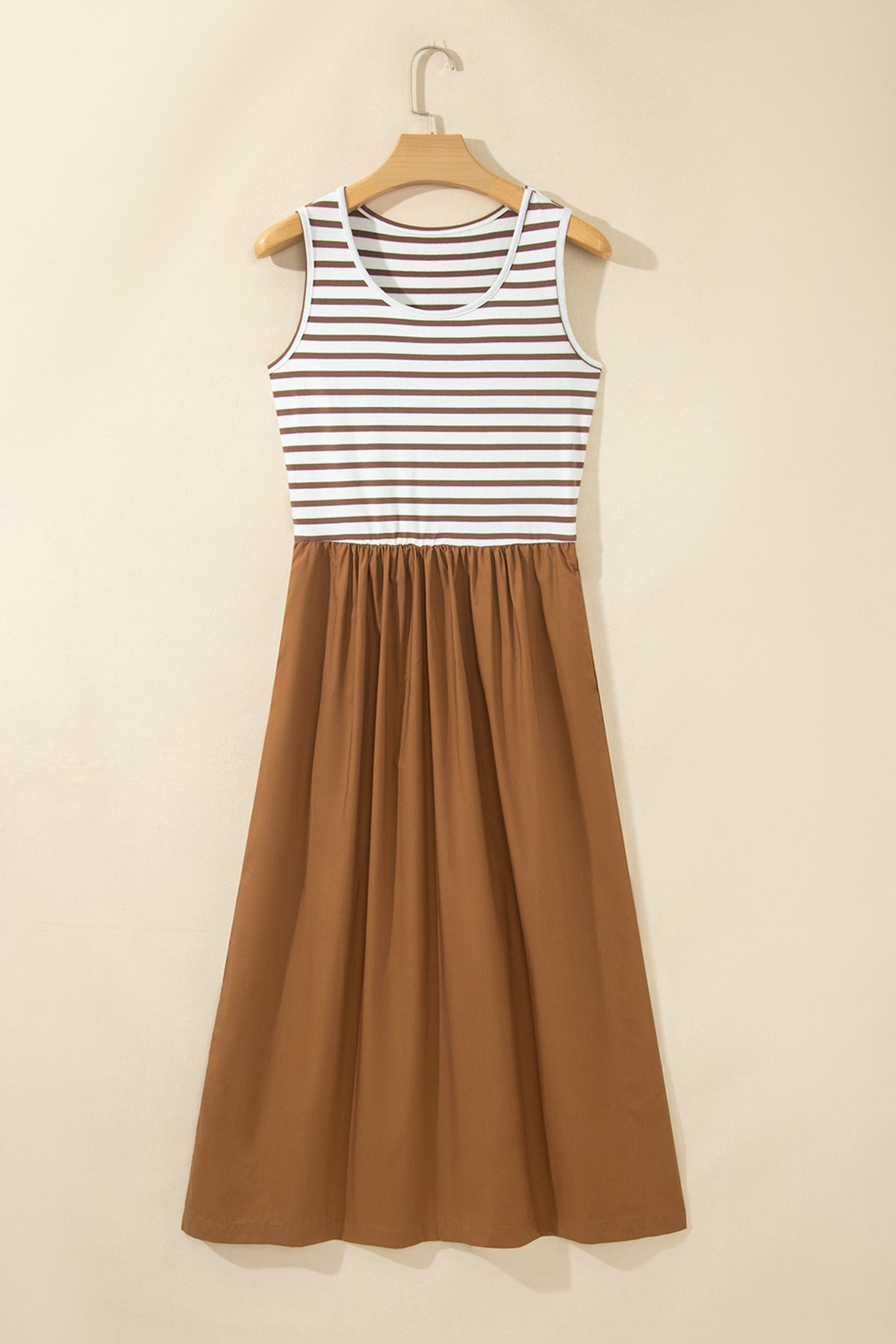 The Harvest Stripe Patchwork Sleeveless Dress for Women