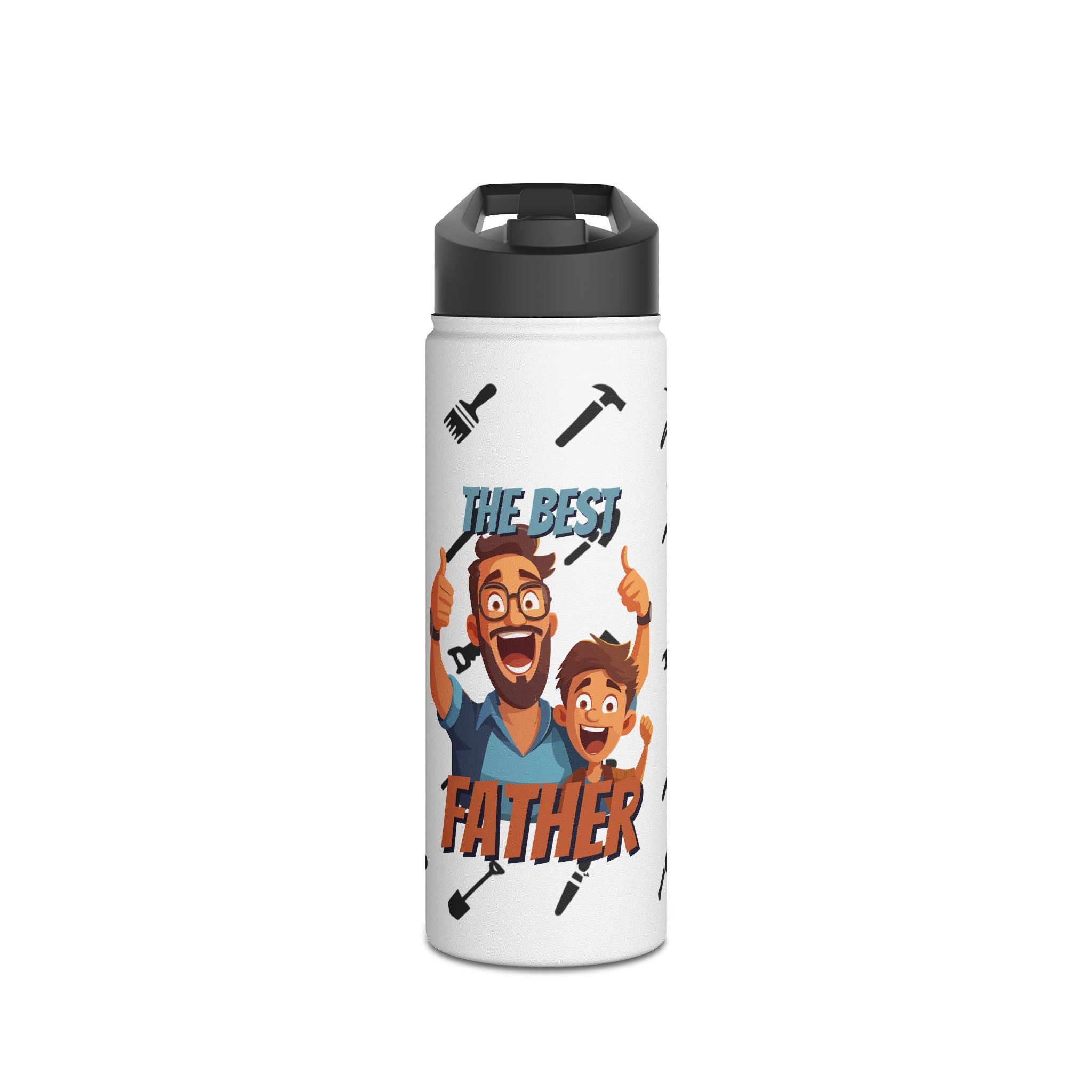 The Best Father Stainless Steel Water Bottle — Dad Gift for Father’s Day