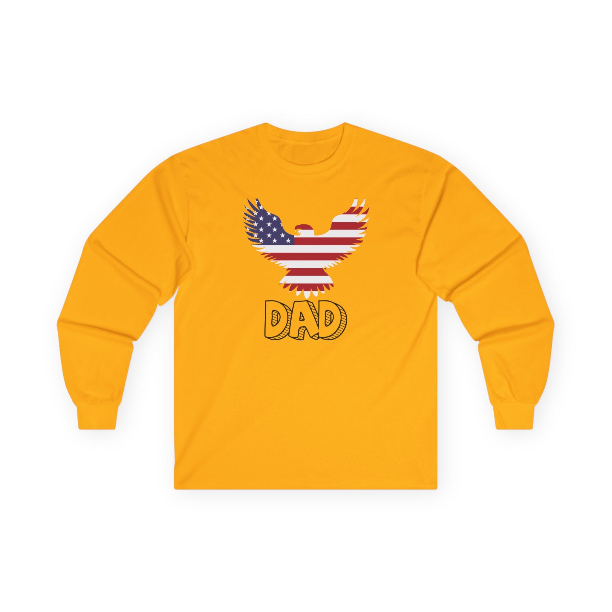 Patriotic Eagle Dad Long Sleeve Tee