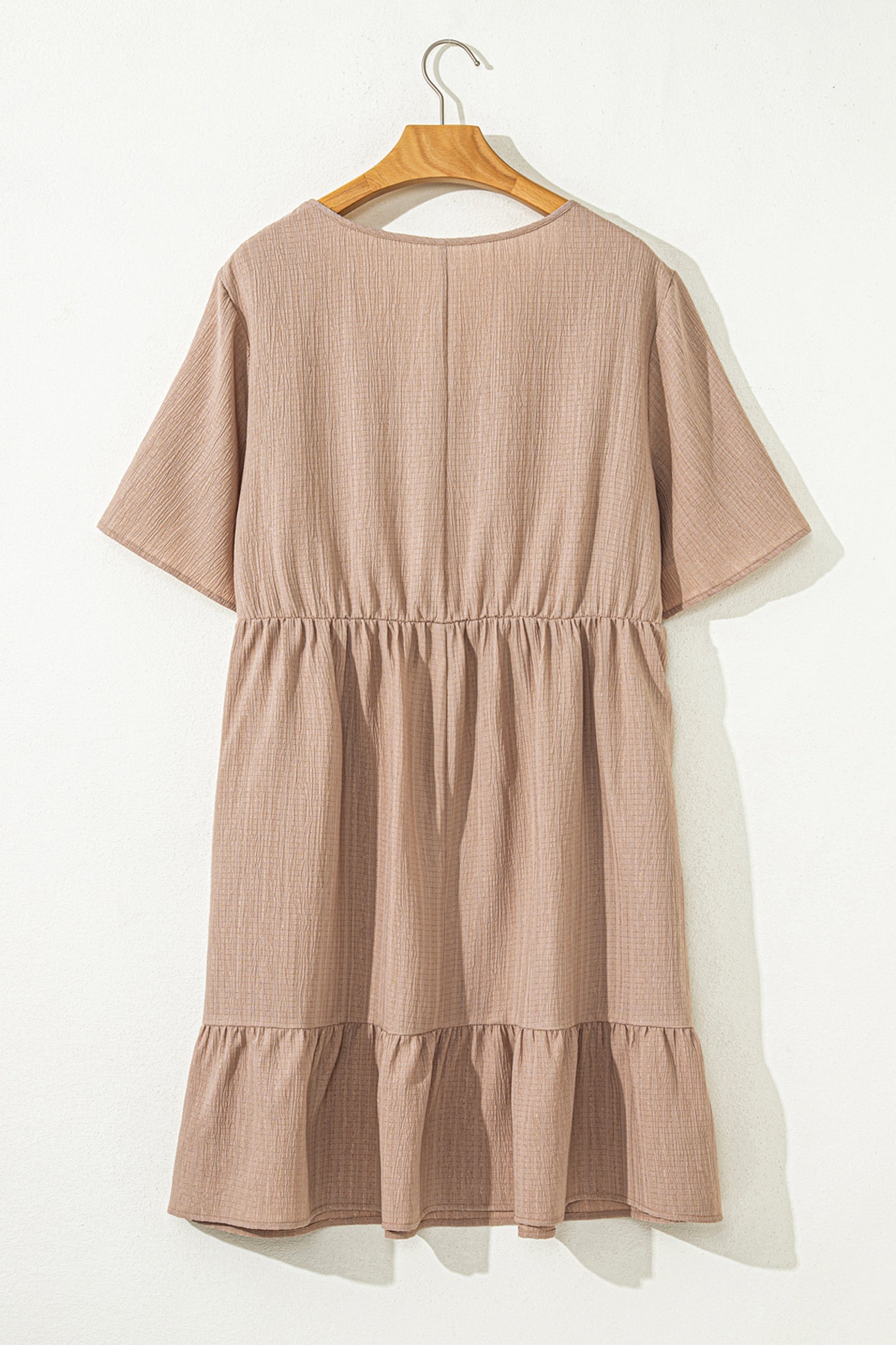 Women’s Textured Ruffle Dress – Graceful Comfort Collection