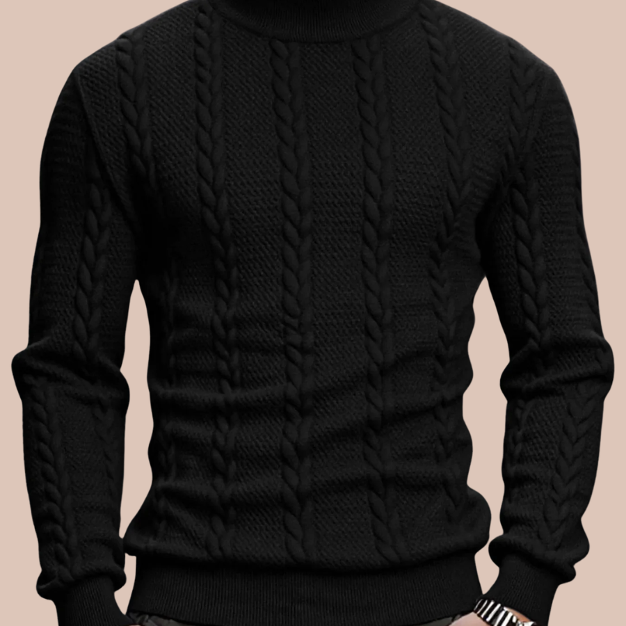 The Alpine Twist High Collar Sweater For Men