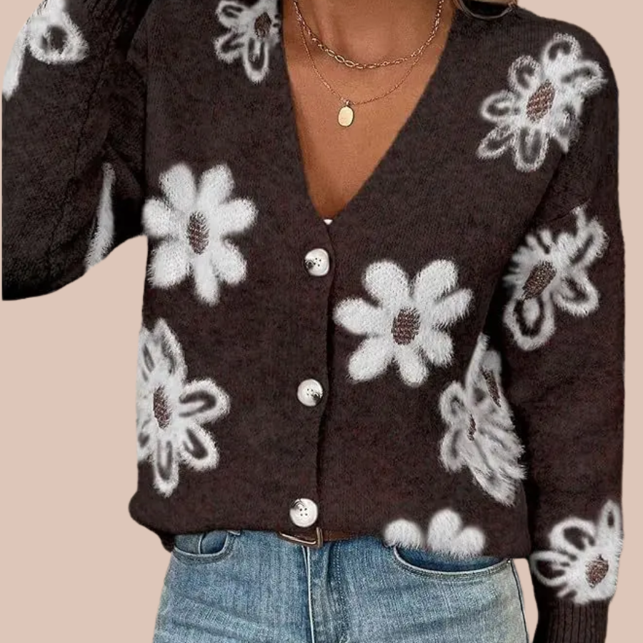 The Daisy Meadow Button Up Cardigan For Women