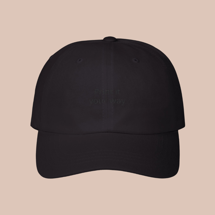 Minimal 'Print it your way' Embroidered Hat