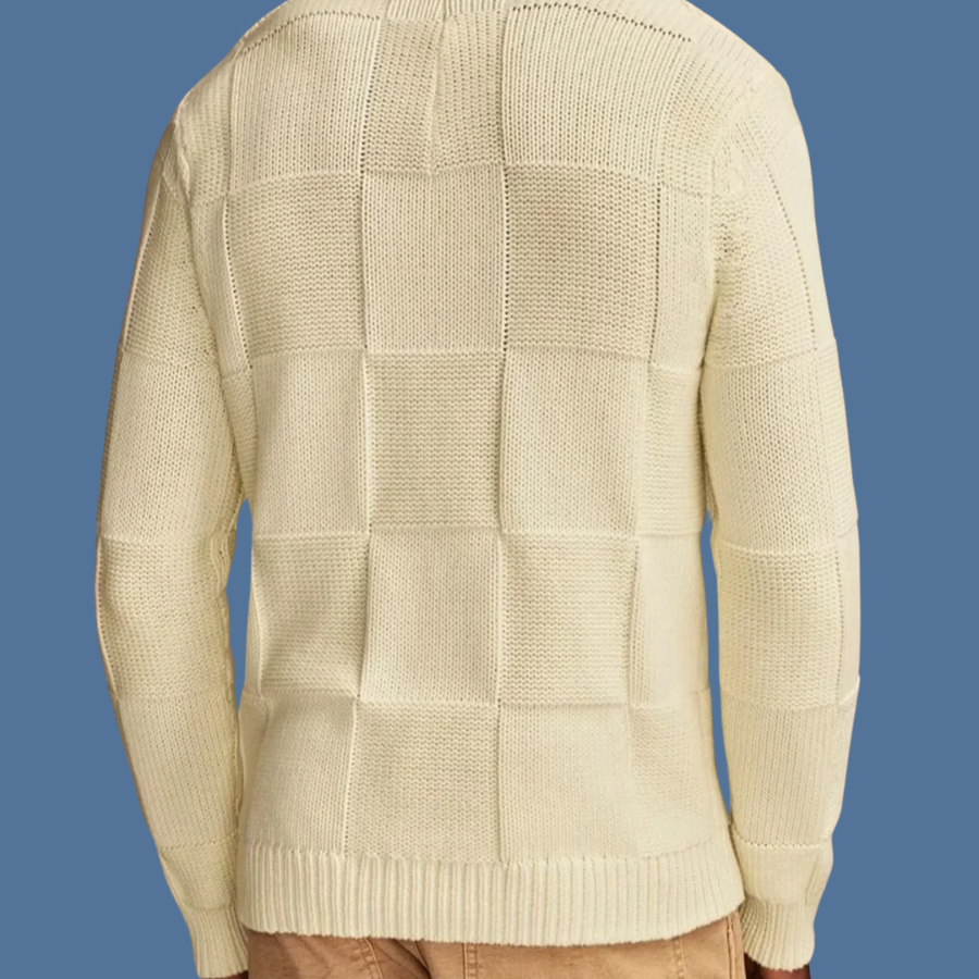 The Aspen Plaid Knit Pullover Sweater For Men
