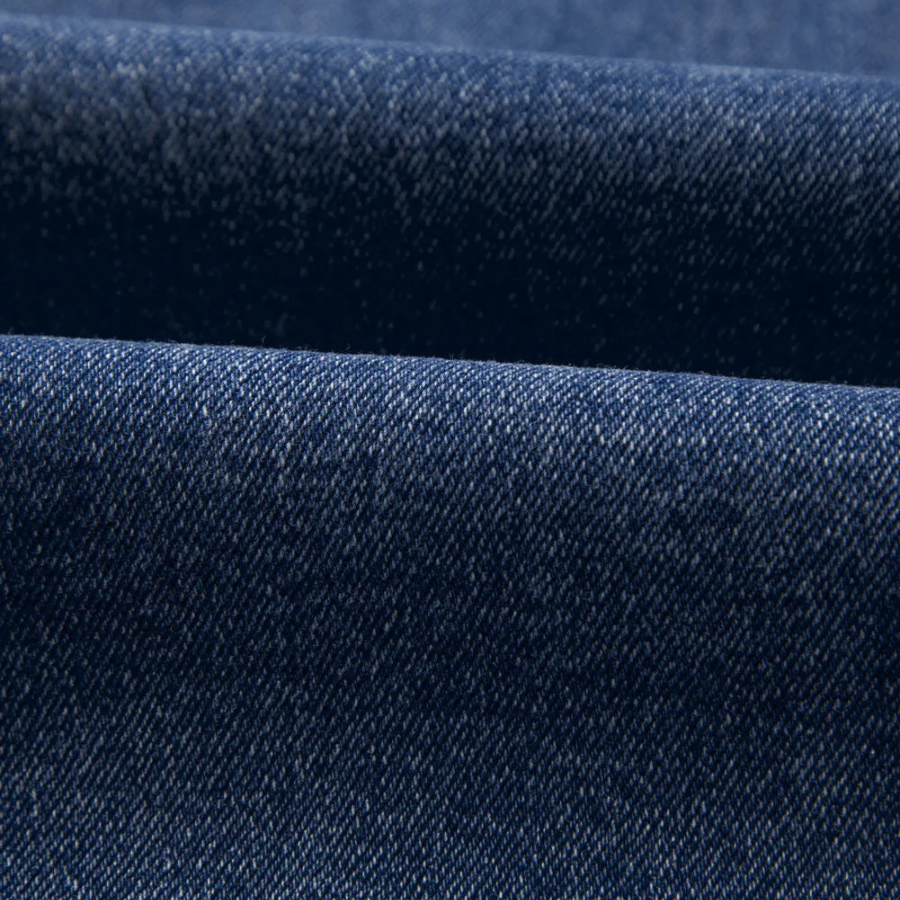 Denim Raw Hem Straight Leg Jeans