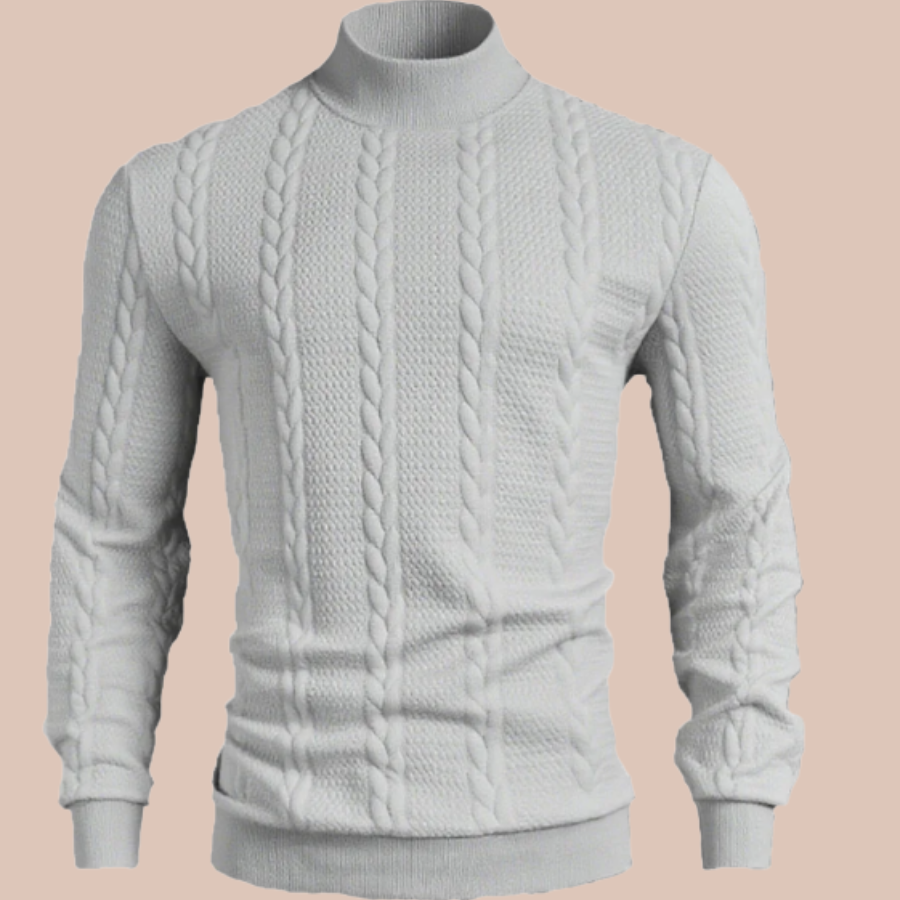 The Alpine Twist High Collar Sweater For Men