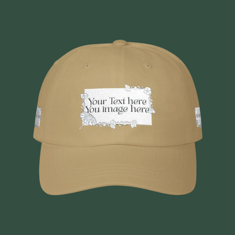 Minimal 'Print it your way' Embroidered Hat