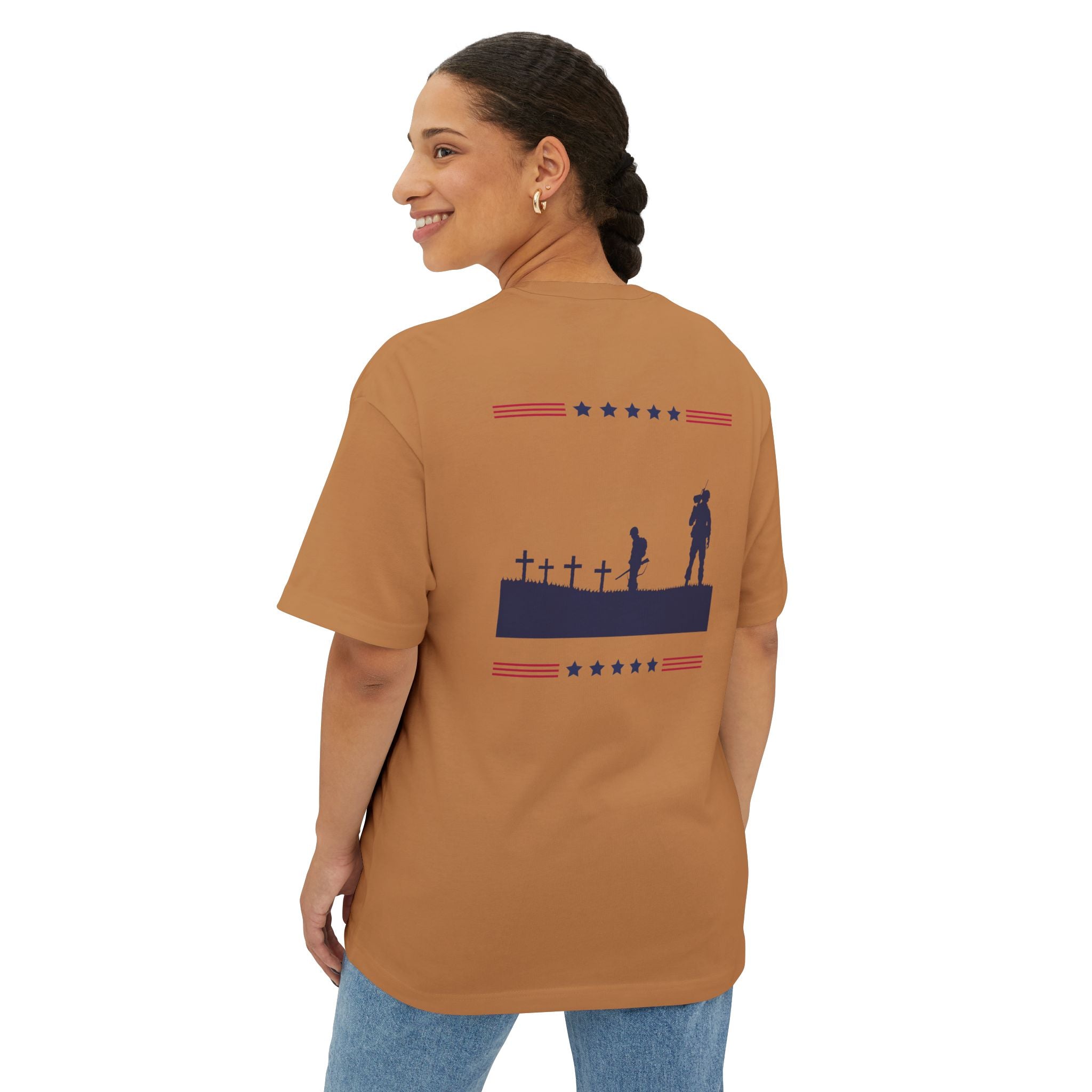 Memorial Day Tribute Tee — Veterans Cemetery Silhouette Patriotic T-Shirt