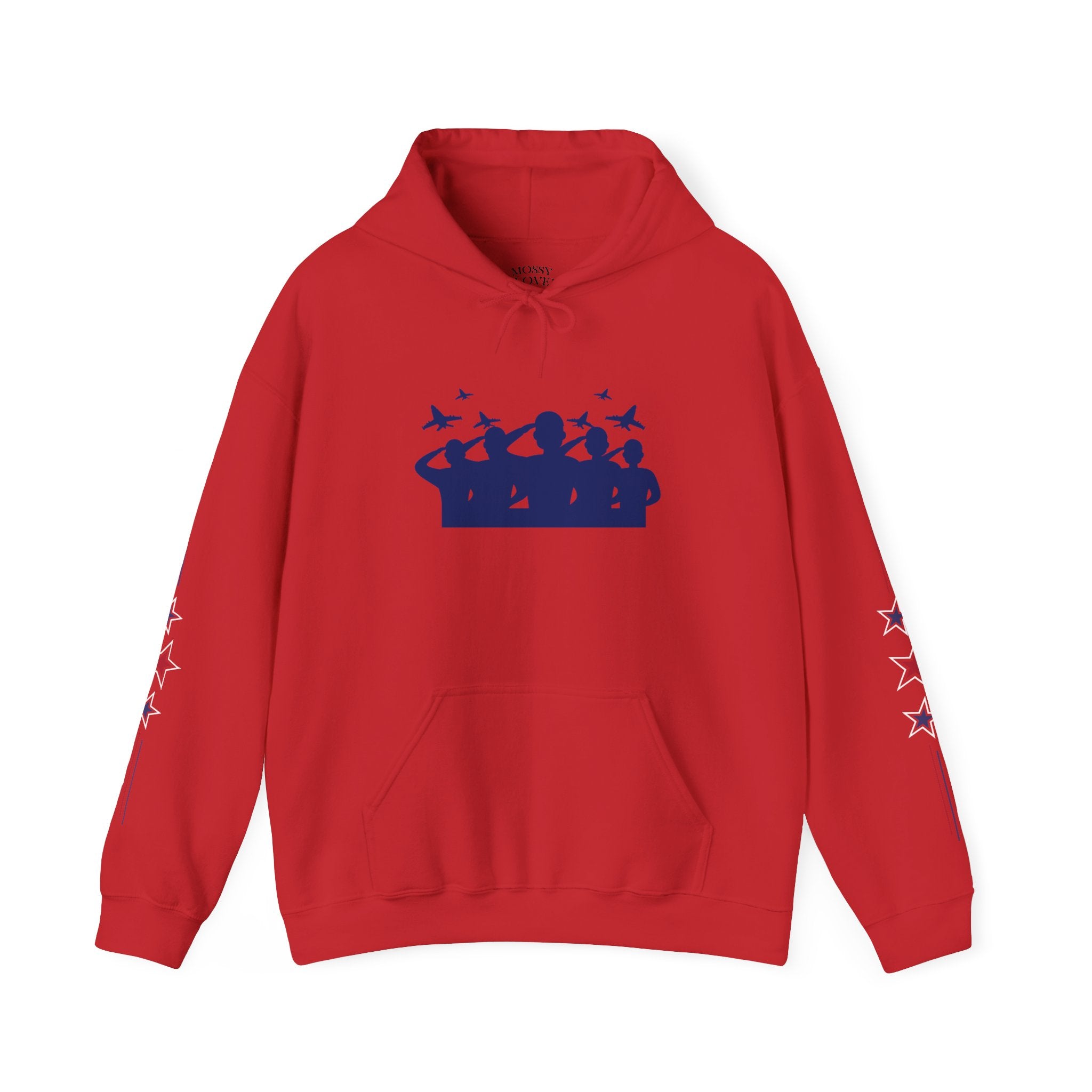 Patriotic Salute Hoodie – Military Family Stars Pullover
