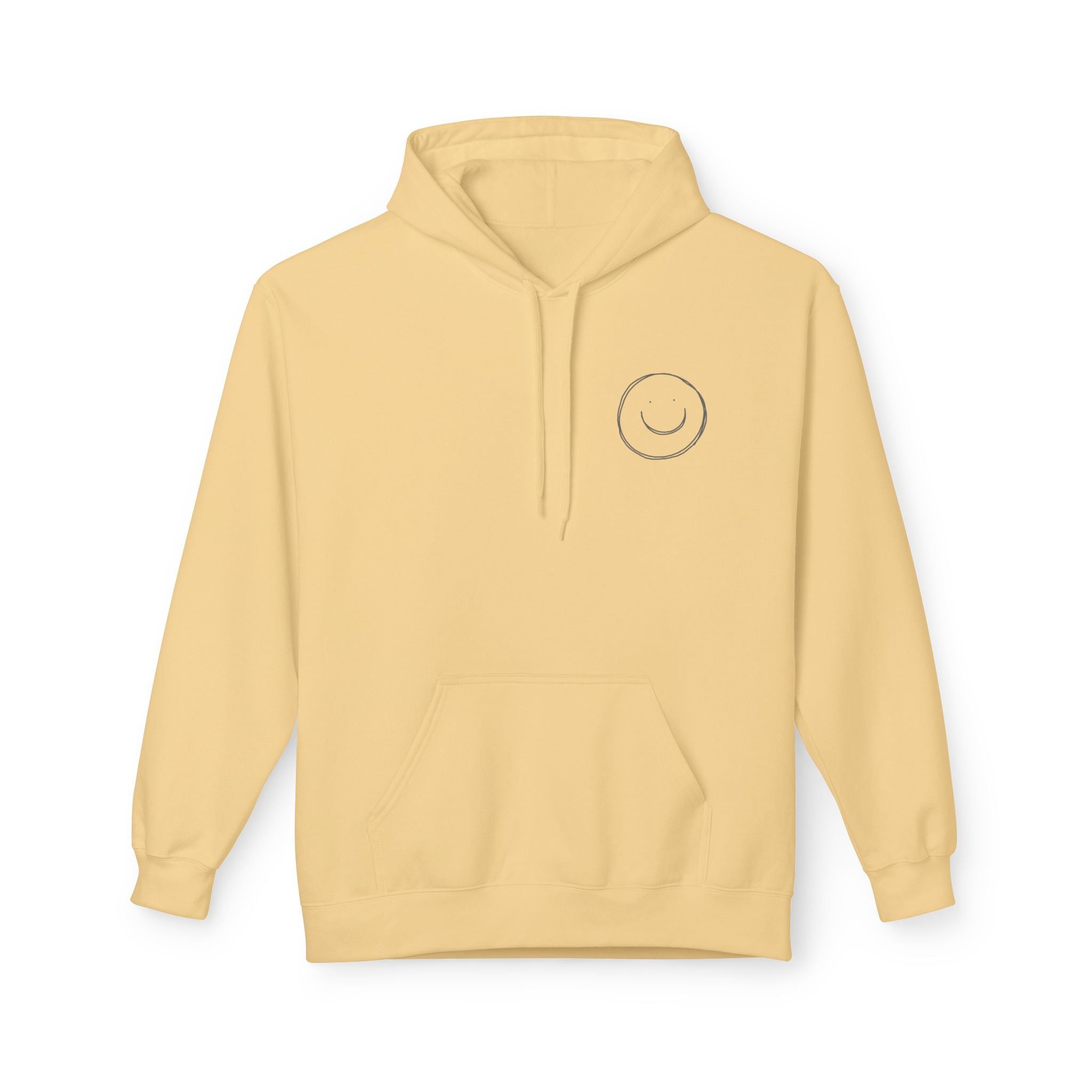 Minimalist Smiley Face  Hoodie — Small Chest Graphic