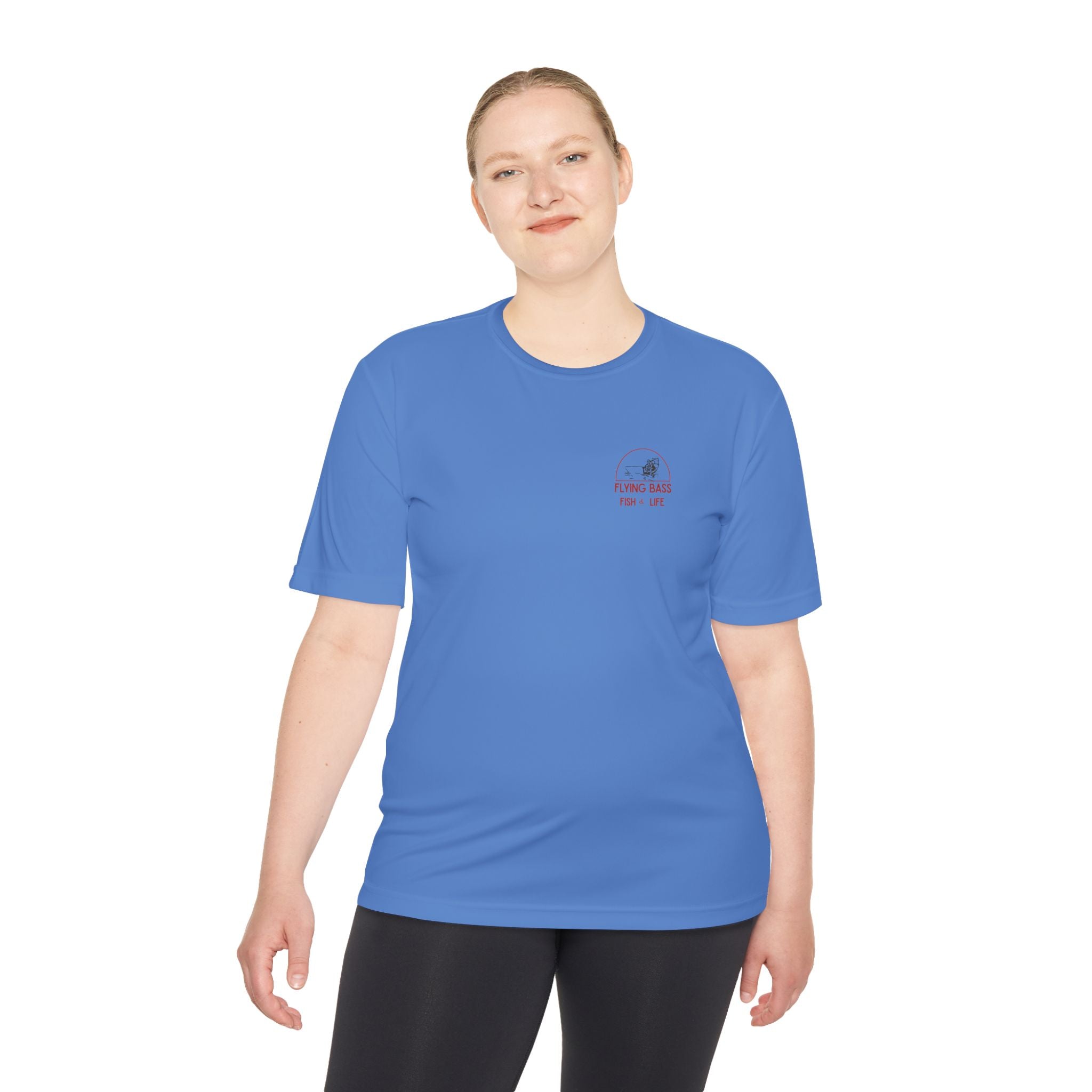 Fishing Tee — "Flying Bass" Fish & Life Moisture‑Wicking Shirt