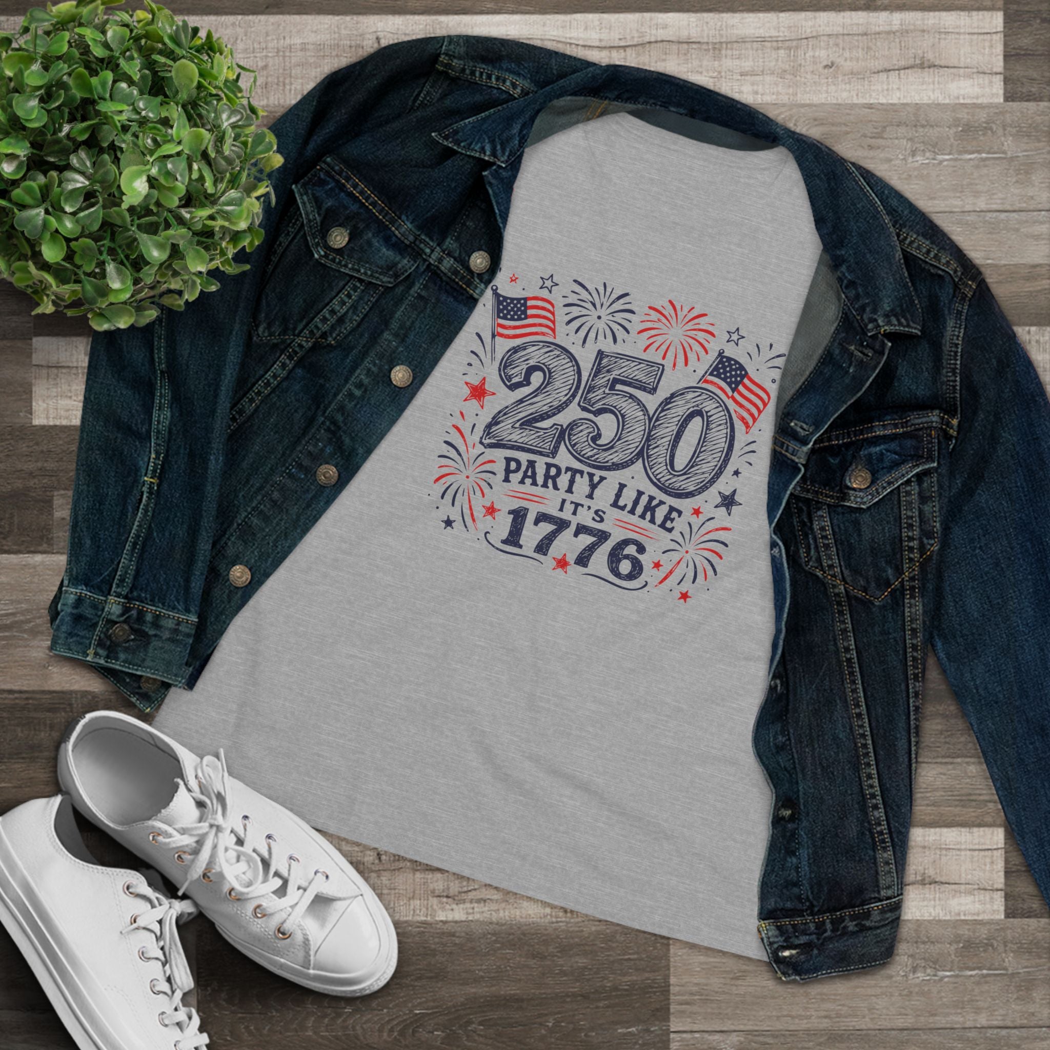 250 Party Like It's 1776 Women's Tee - 4th of July Patriotic Shirt