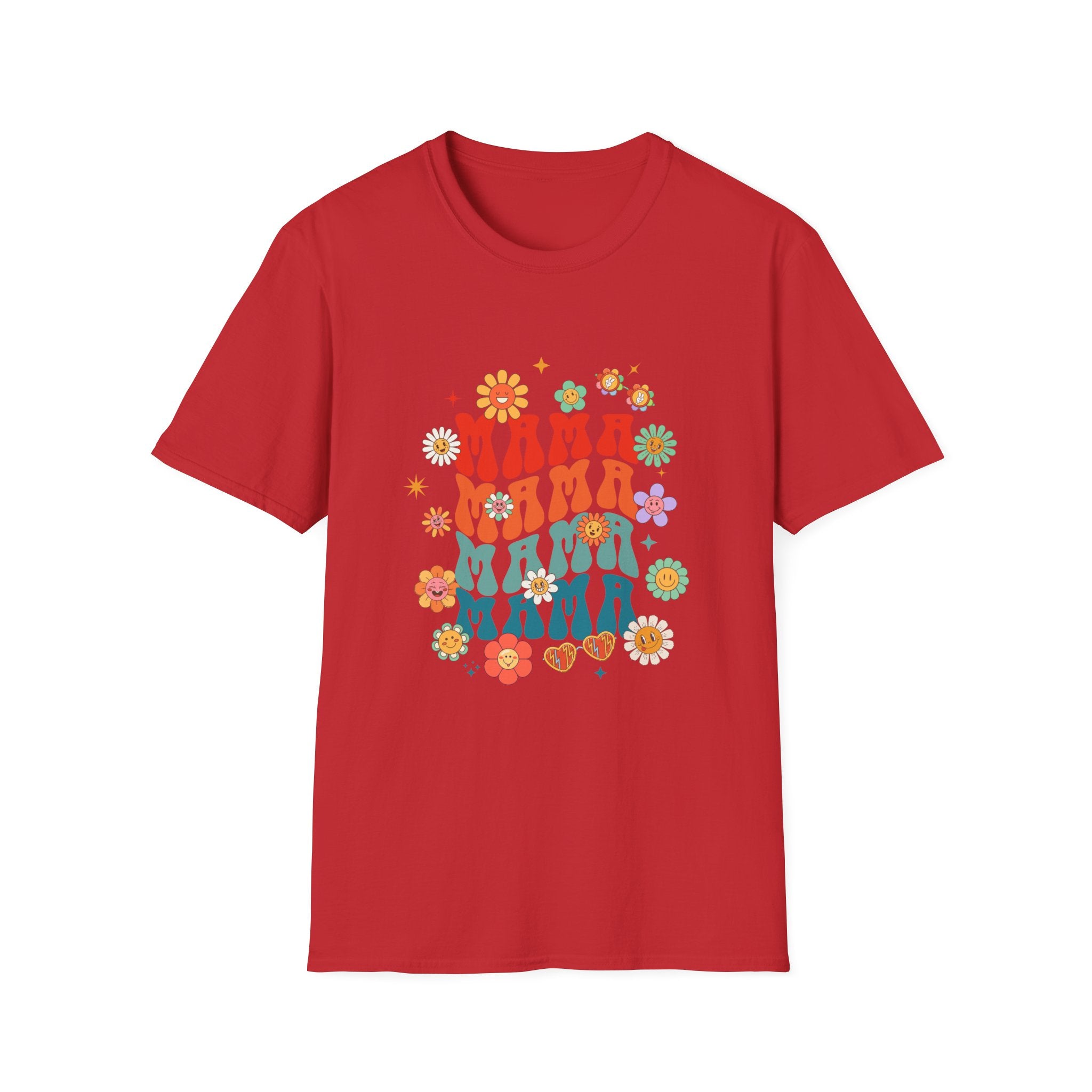 Mama Retro Floral Tee — Vintage 70s-Inspired Mother's Day T-Shirt