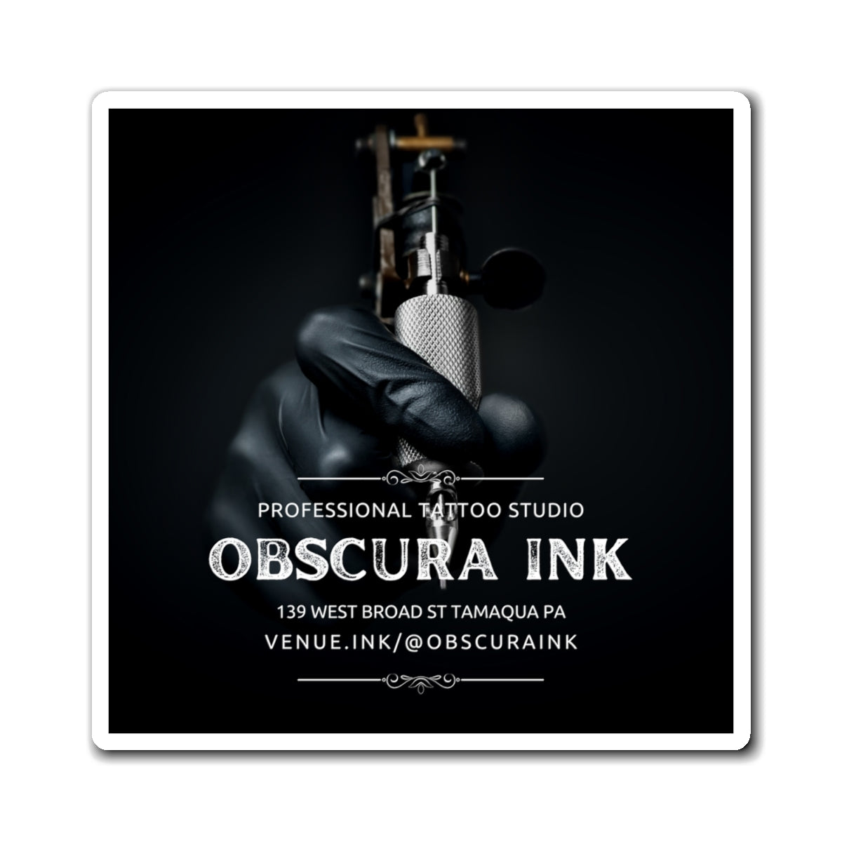 Obscura Ink Promotional Refrigerator Sticker