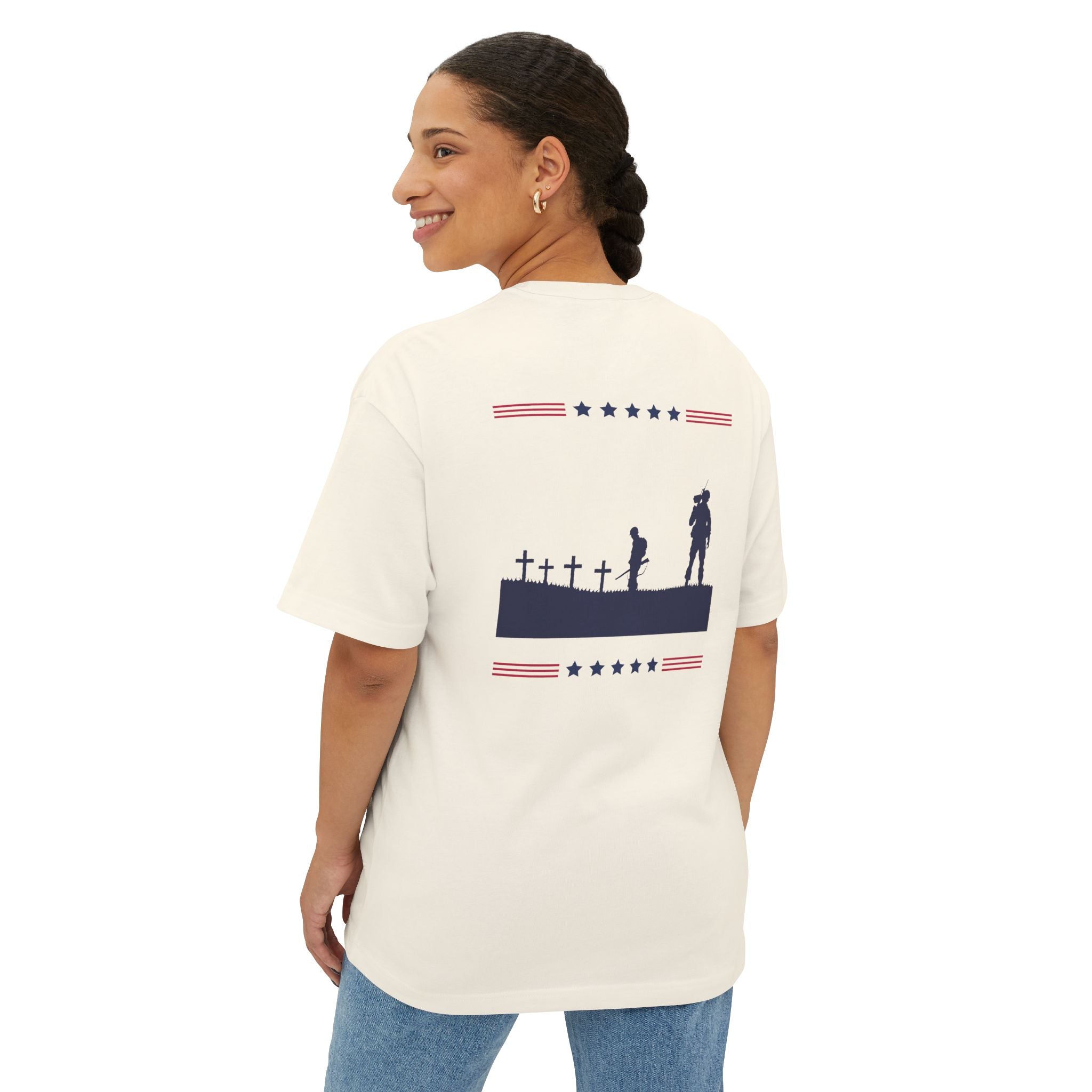 Memorial Day Tribute Tee — Veterans Cemetery Silhouette Patriotic T-Shirt