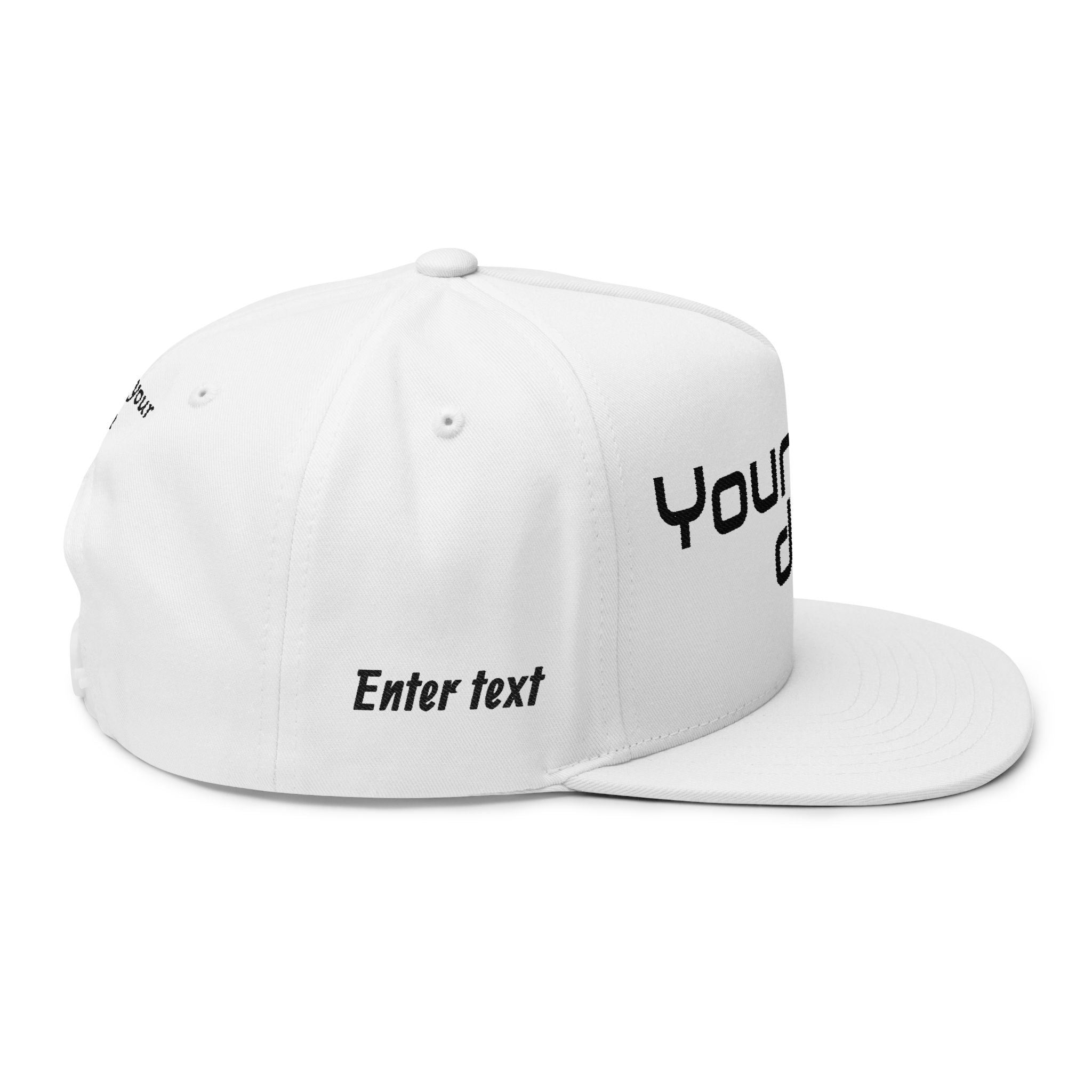 Embroidered Flat Bill Cap- personalized
