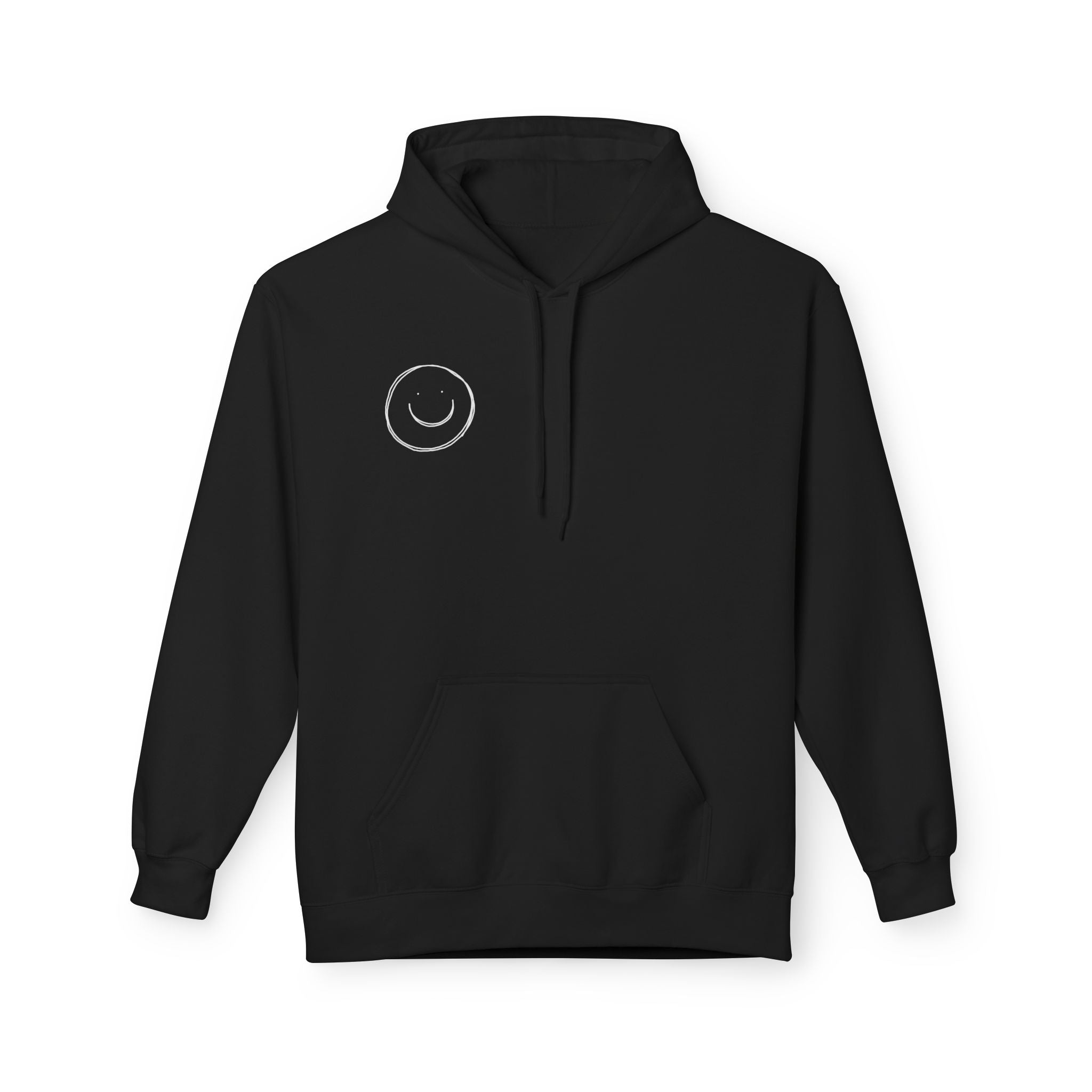 Minimalist Smiley Face  Hoodie — Small Chest Graphic