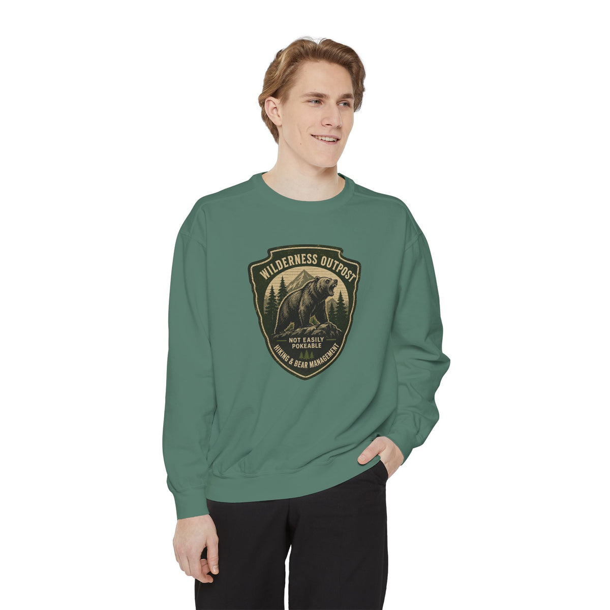 Wilderness Outfitters Bear Patch Sweatshirt — Outdoor Camping Crewneck
