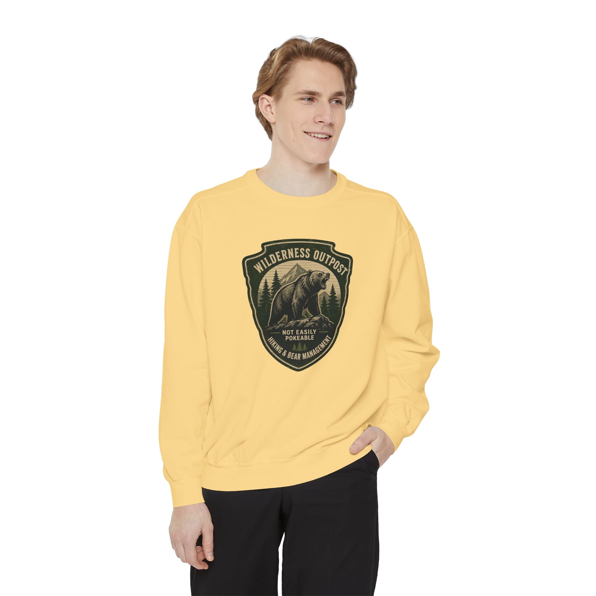 Wilderness Outfitters Bear Patch Sweatshirt — Outdoor Camping Crewneck