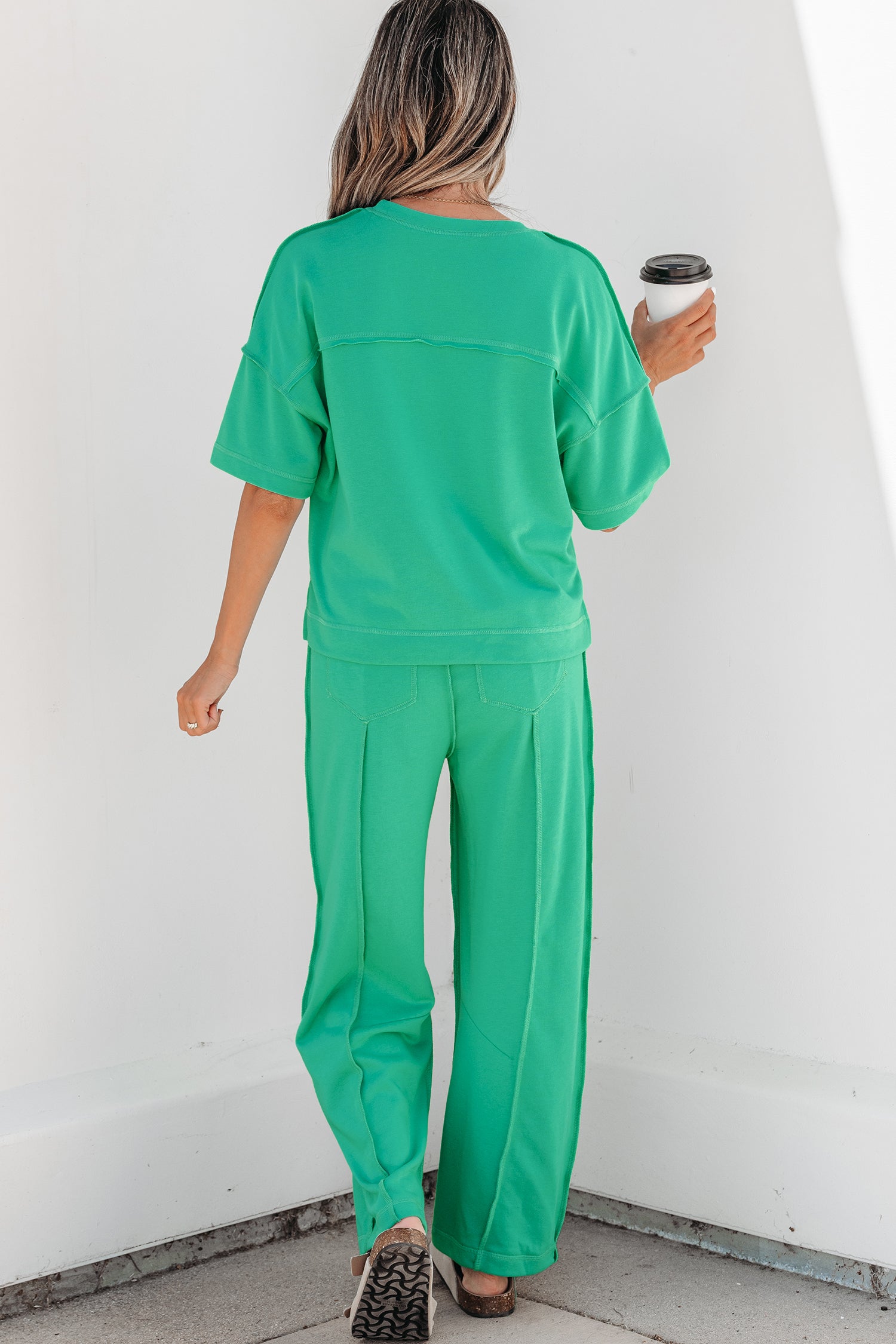 The Morning Meadow Boxy Tee and Barrel Lounge Set for Women