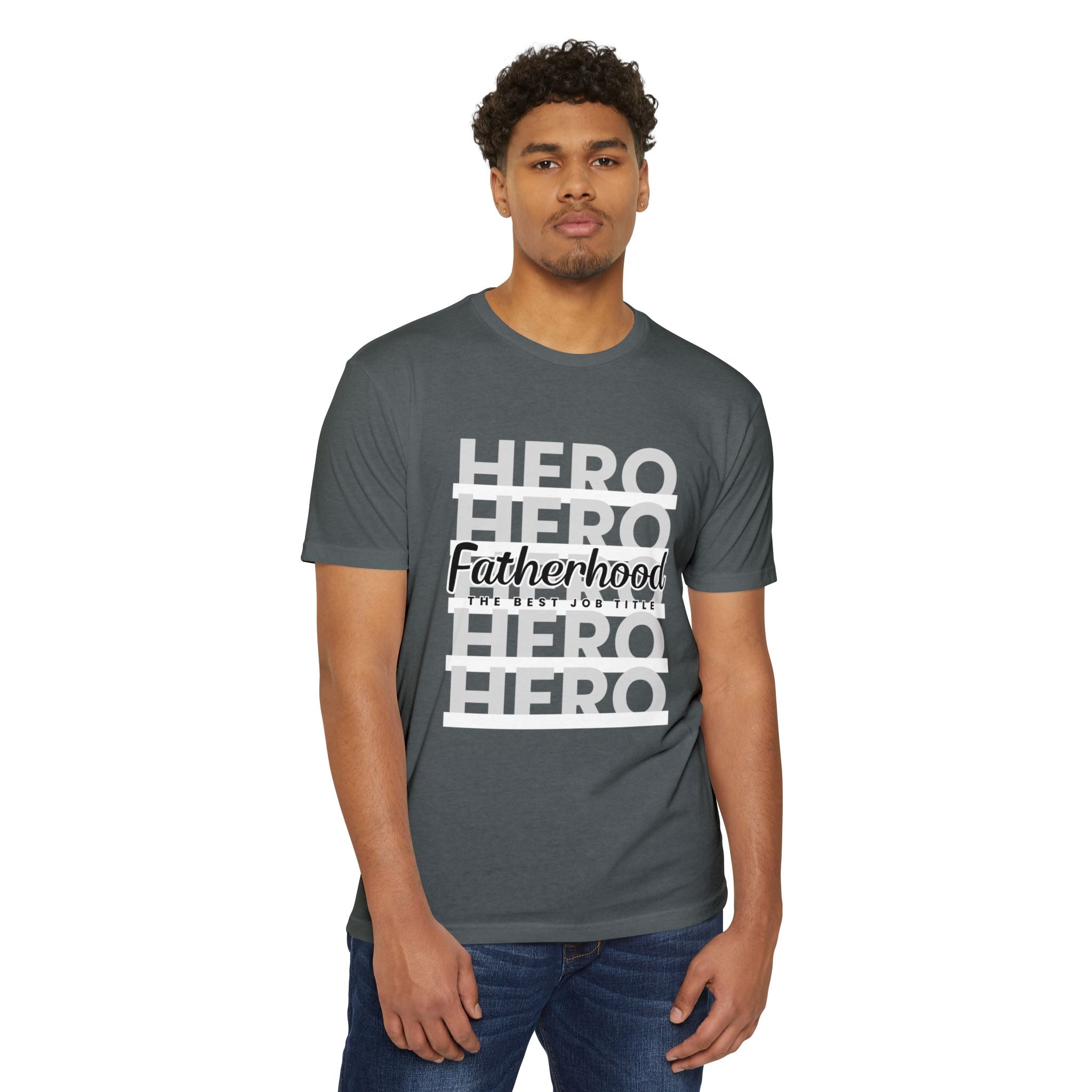 Fatherhood Hero T-Shirt — "Fatherhood: The Ultimate Title" Graphic Tee