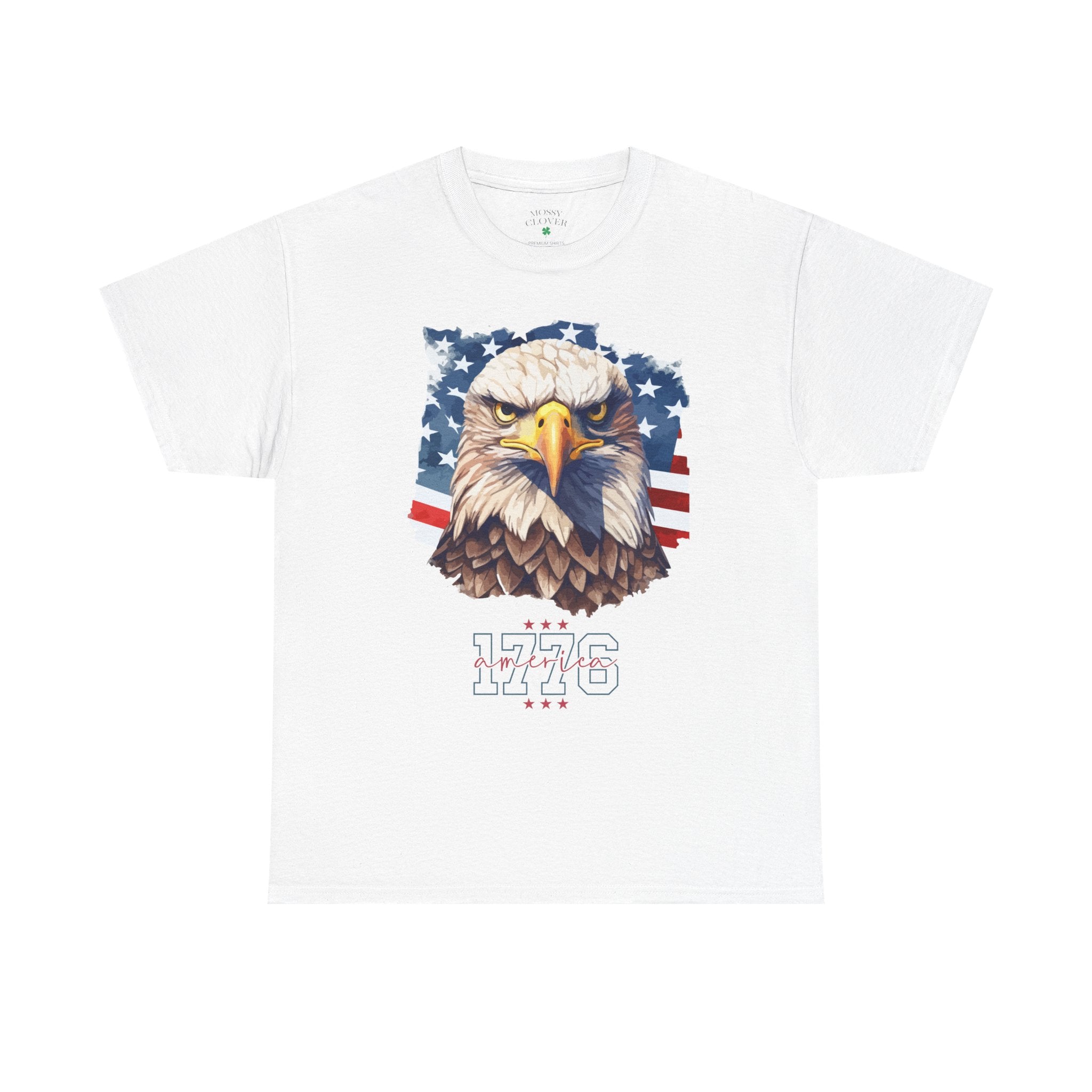 Patriotic Eagle T-Shirt - '1776' American Flag Graphic Tee