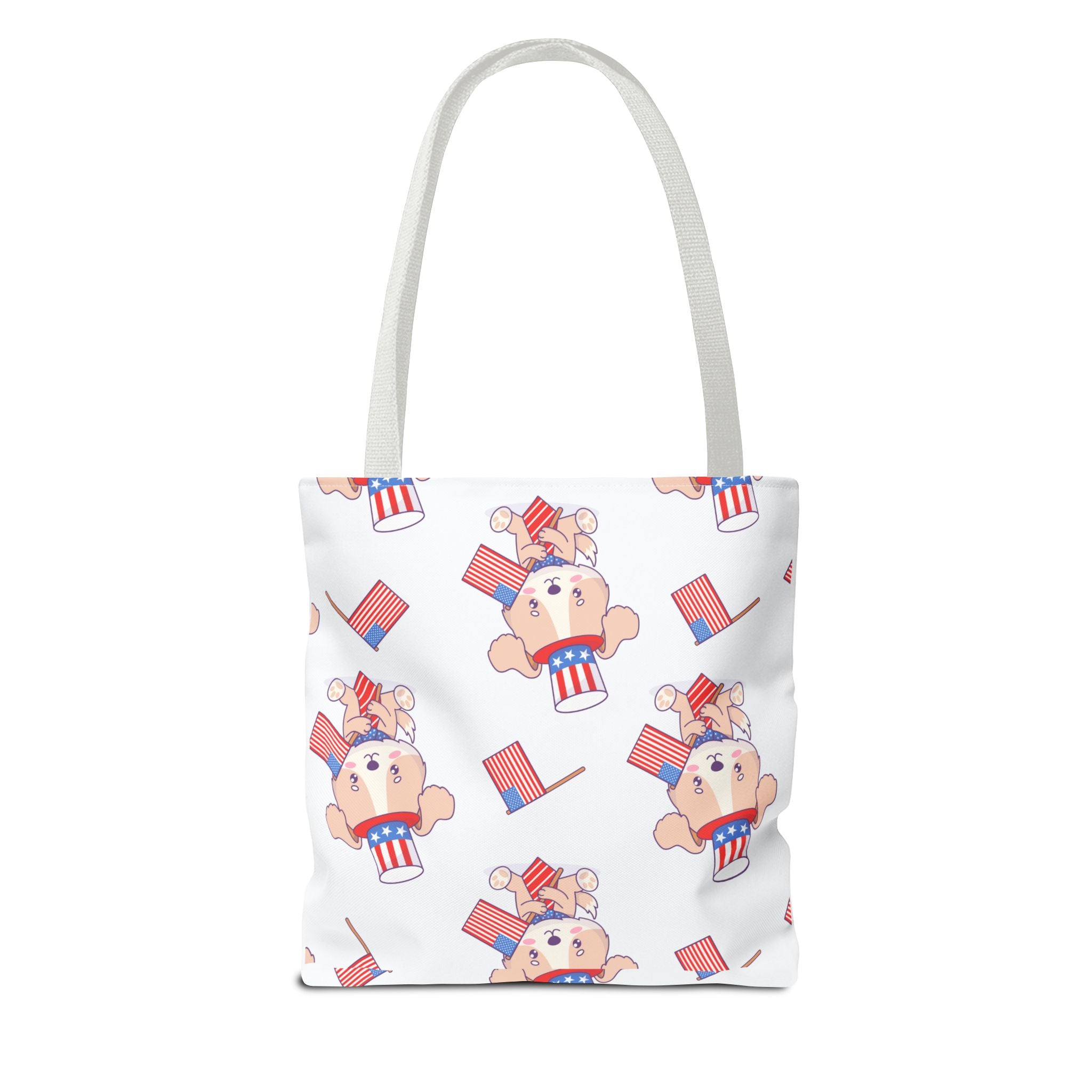 Patriotic Tote Bag - American Flag Eagle Design | Proud Made in America Tote
