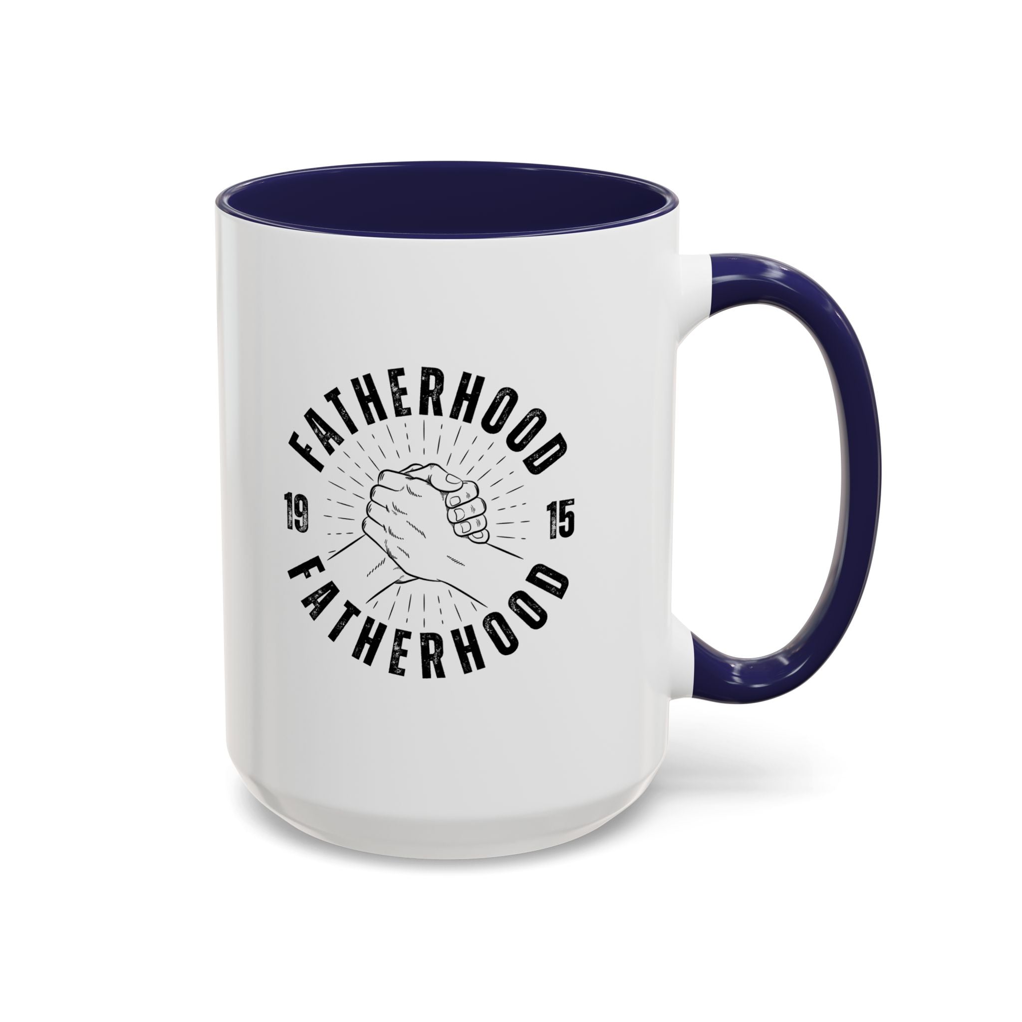 Fatherhood Coffee Mug – Vintage Hands Embrace 11/15oz Accent Mug (Best Dad Gift)