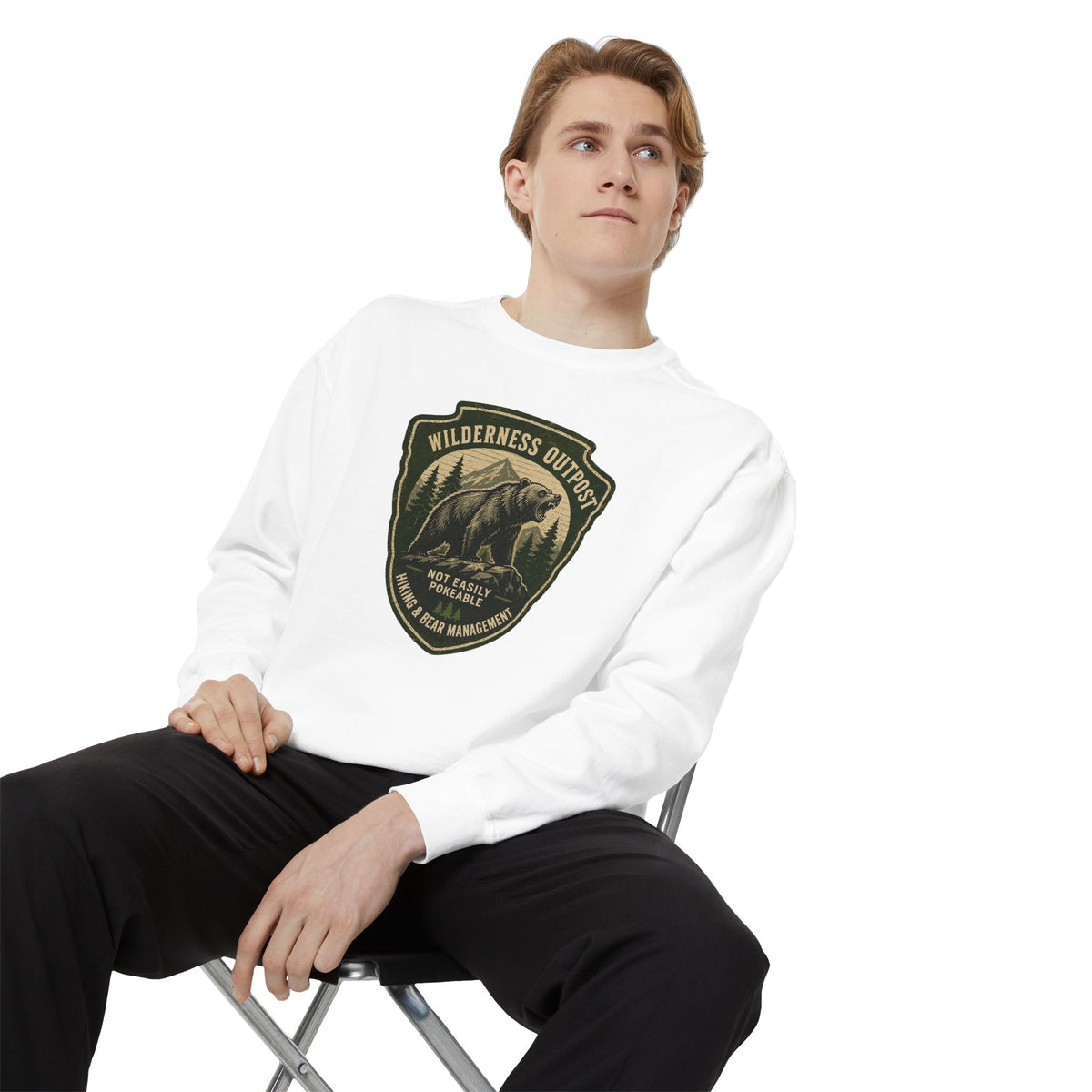 Wilderness Outfitters Bear Patch Sweatshirt — Outdoor Camping Crewneck