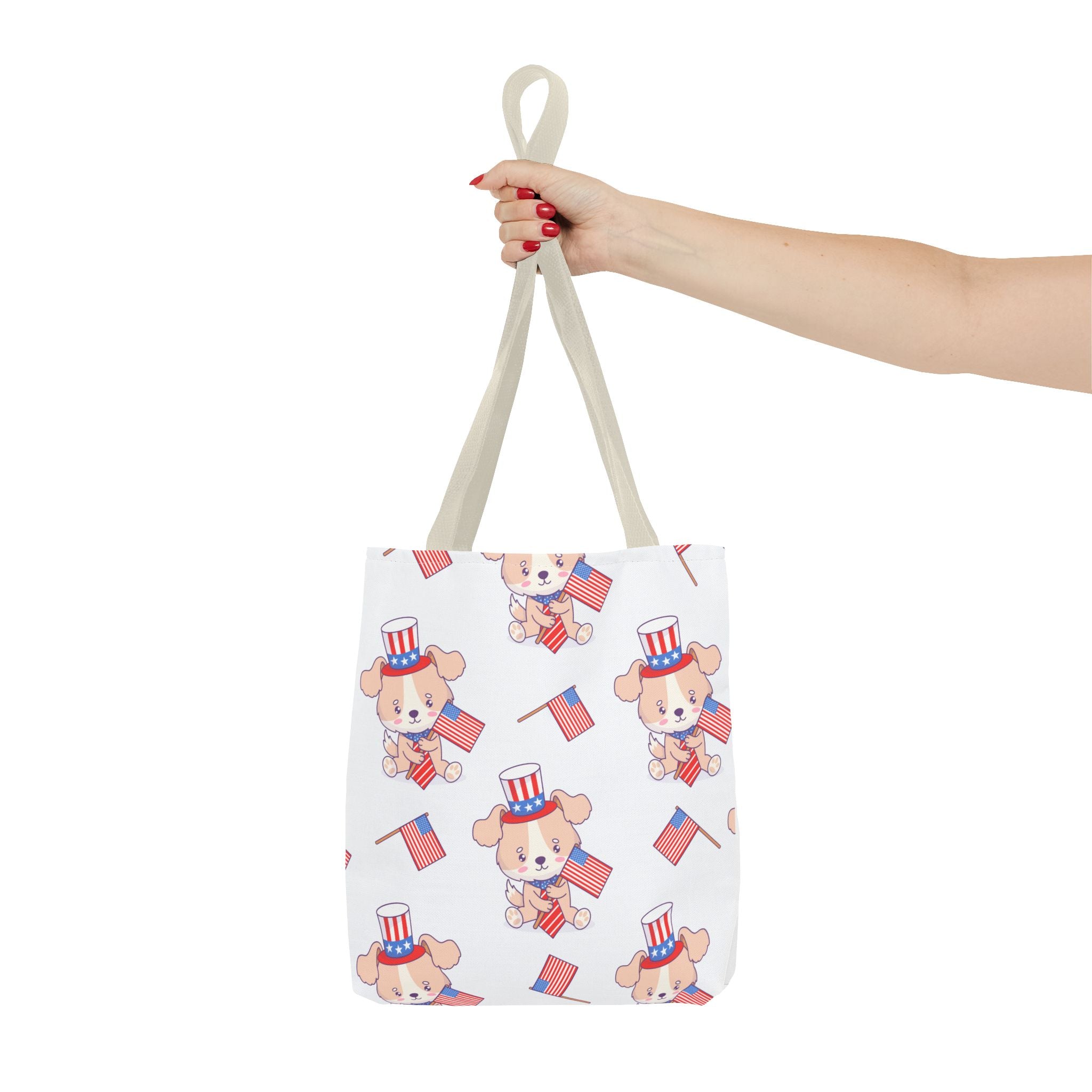 Patriotic Tote Bag - American Flag Eagle Design | Proud Made in America Tote