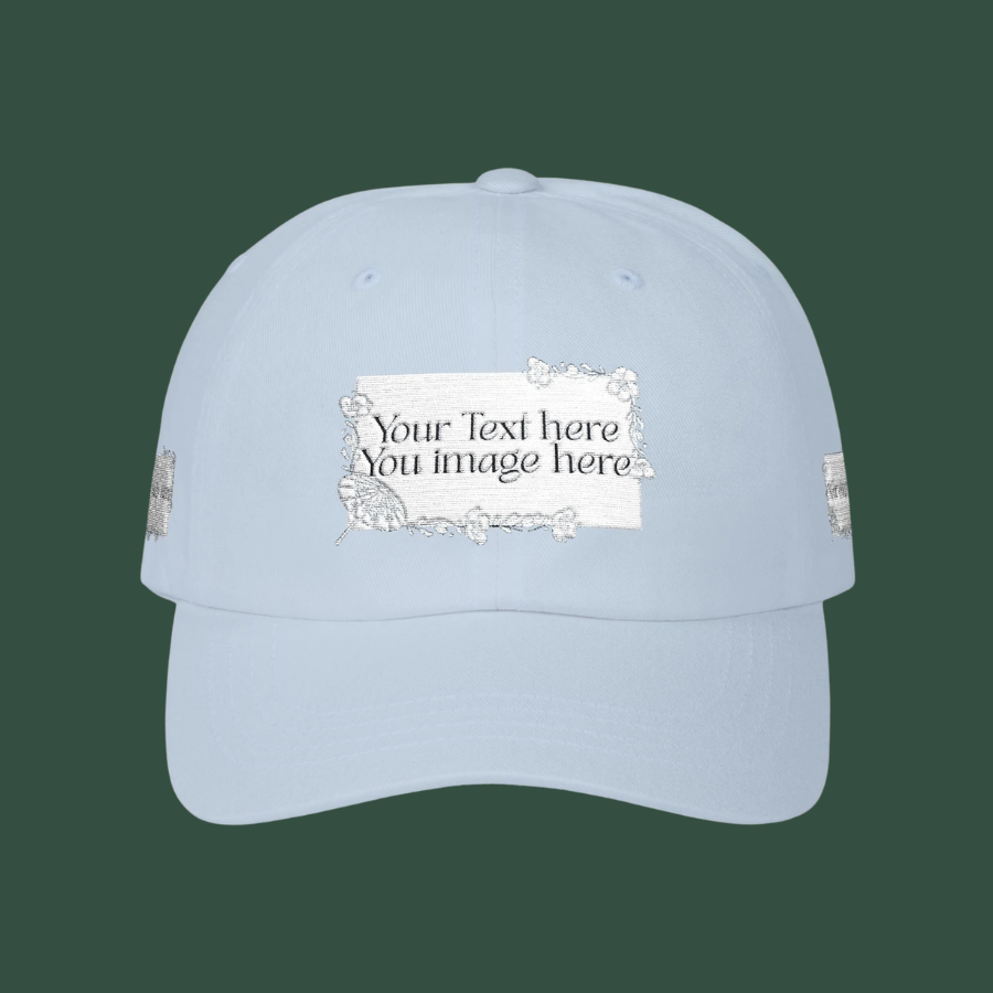 Minimal 'Print it your way' Embroidered Hat