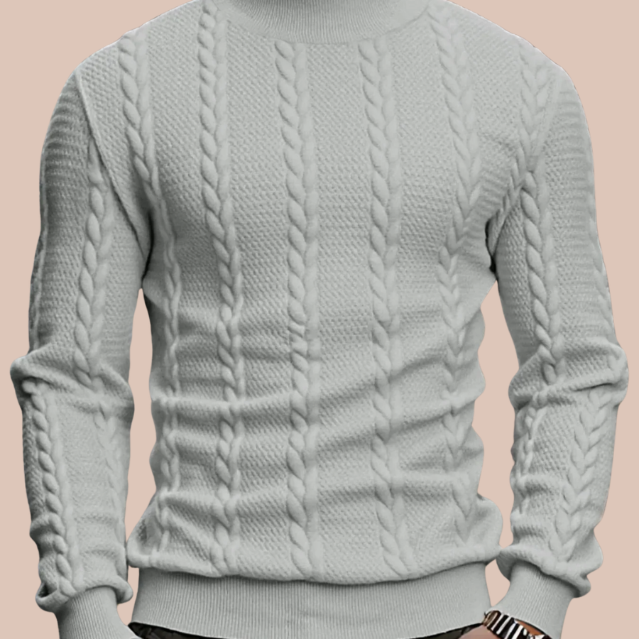 The Alpine Twist High Collar Sweater For Men