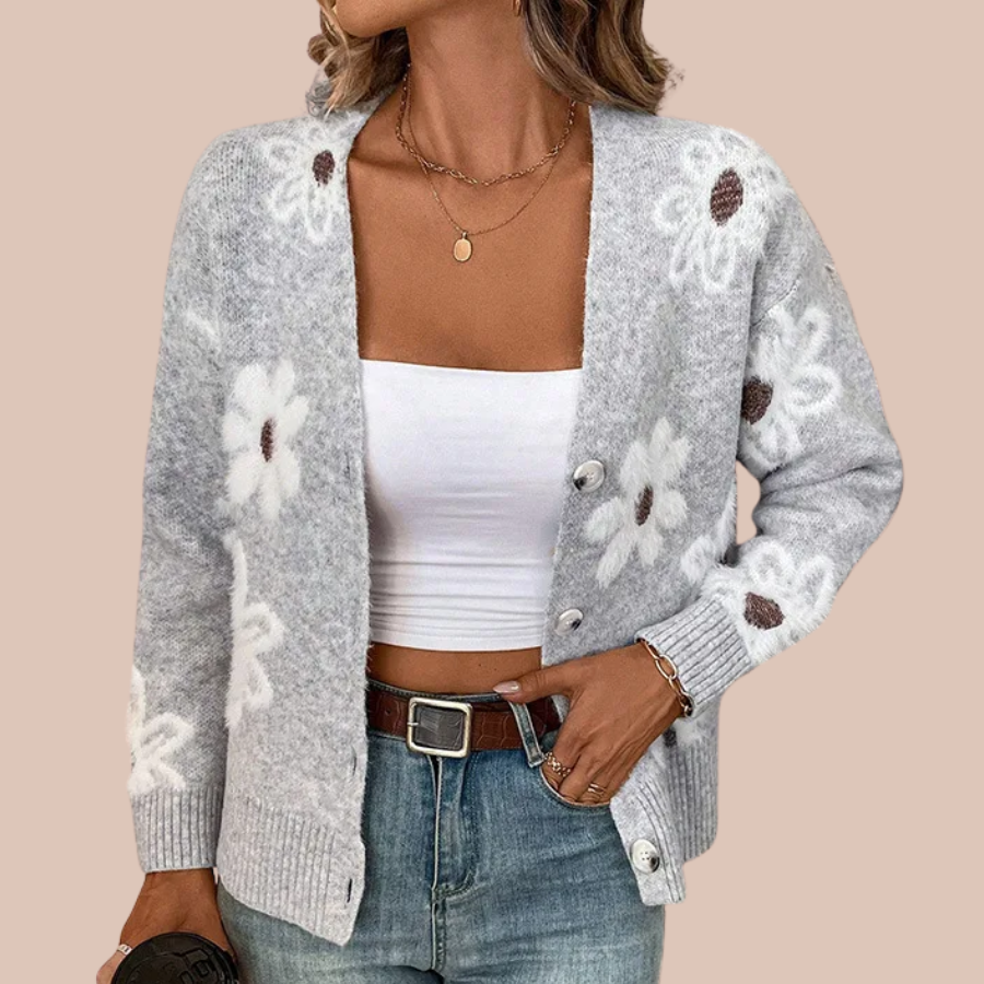 The Daisy Meadow Button Up Cardigan For Women