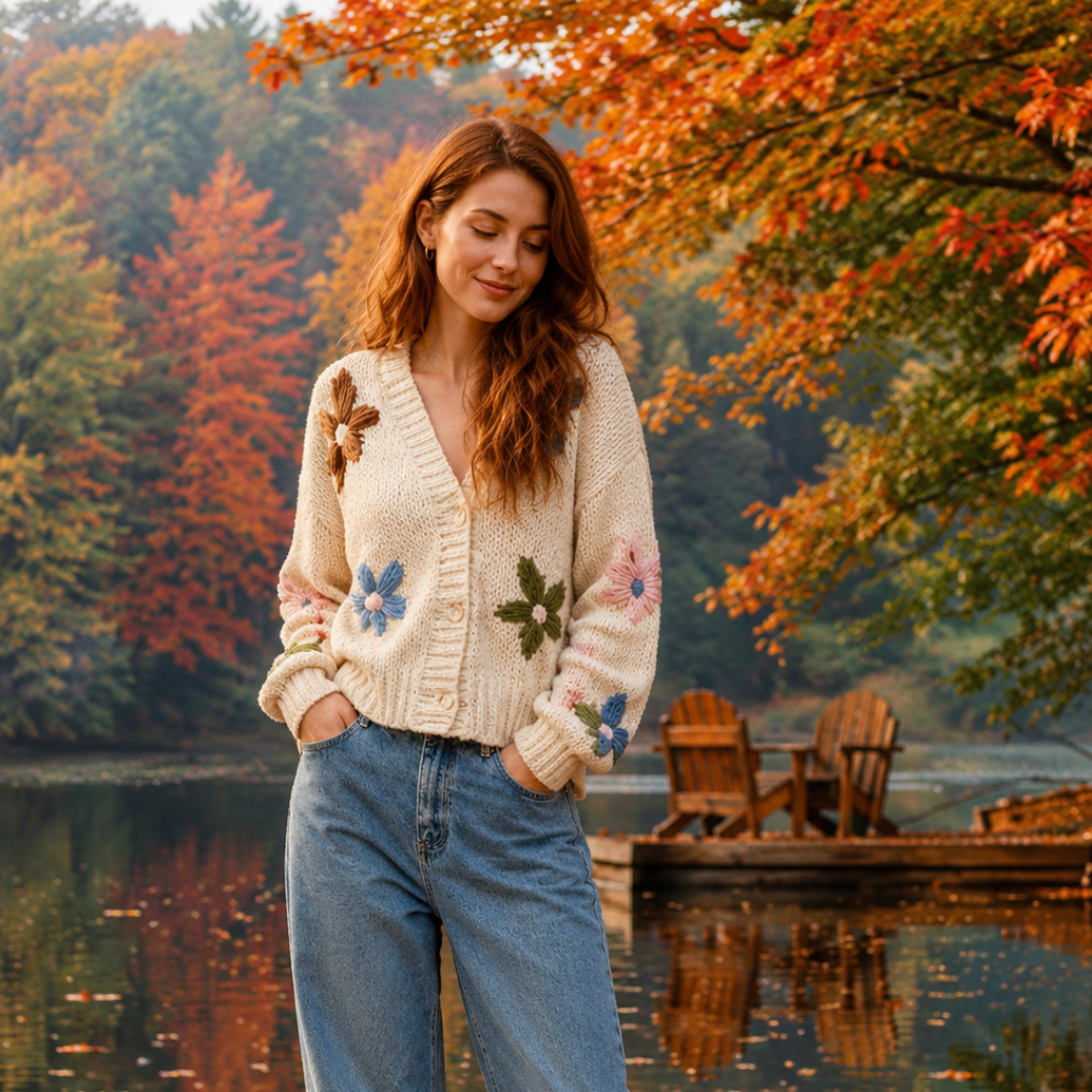 The Wildflower button up Cardigan For Women