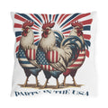 Patriotic Americana Throw Pillow  - 4th of July Outdoor Pillow