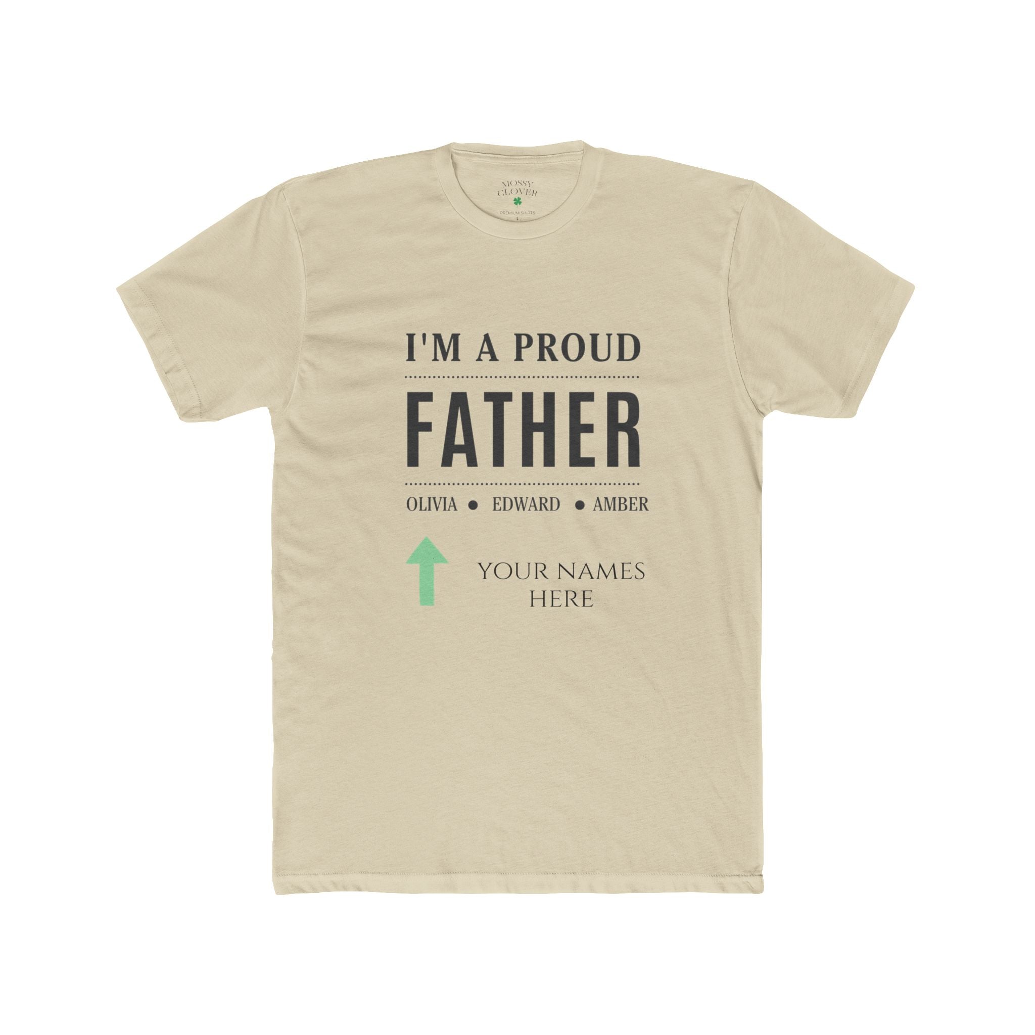 I’m a Proud Father T‑Shirt – Personalized Kids’ Names Tee ~ Custom