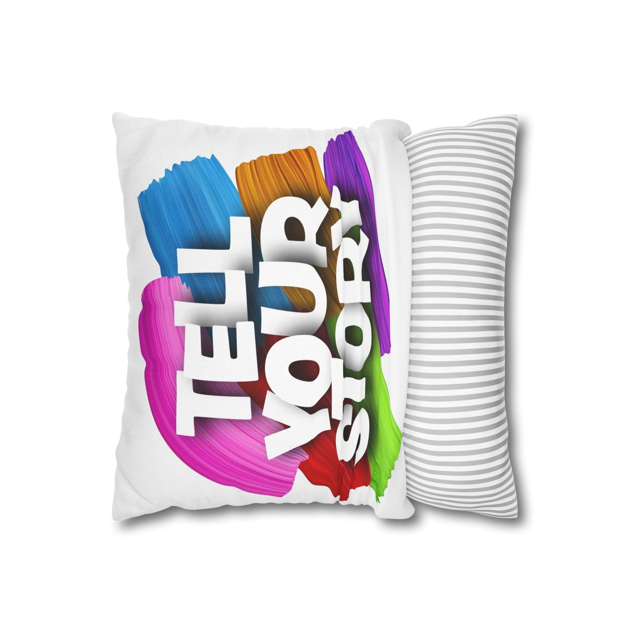 Personalizable Decorative Square Pillow Cover