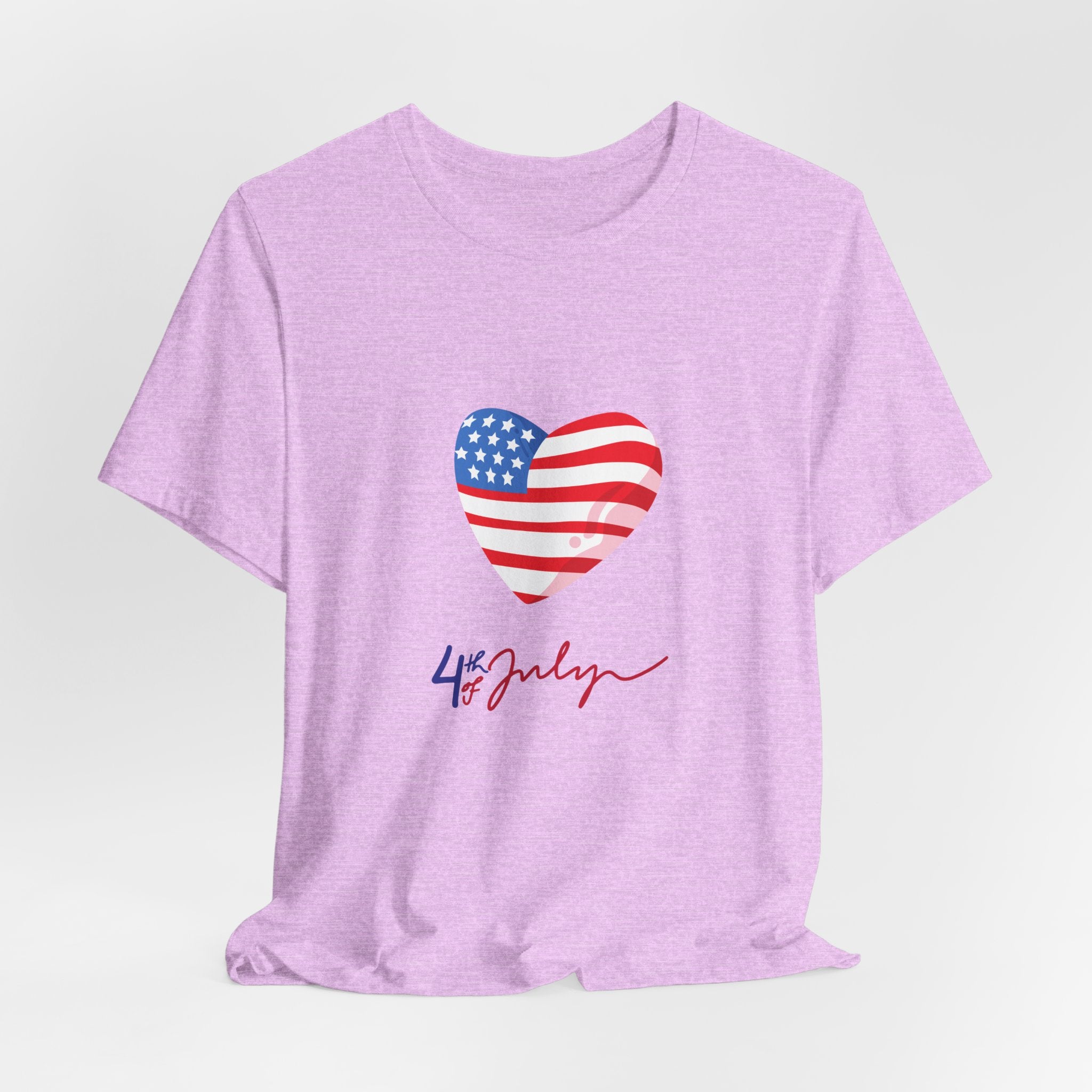4th of July Heart Flag Tee — American Flag Heart Graphic T-Shirt