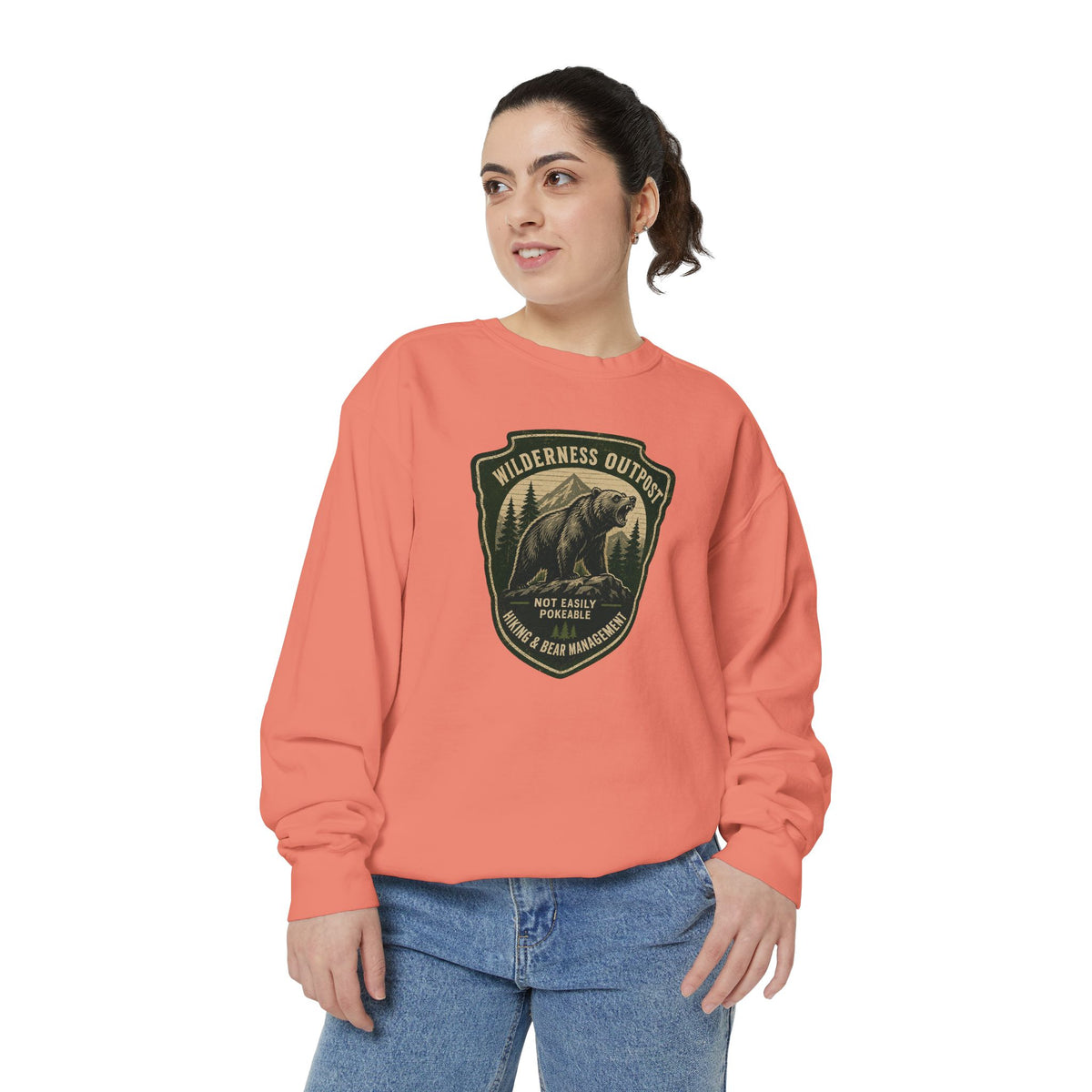 Wilderness Outfitters Bear Patch Sweatshirt — Outdoor Camping Crewneck