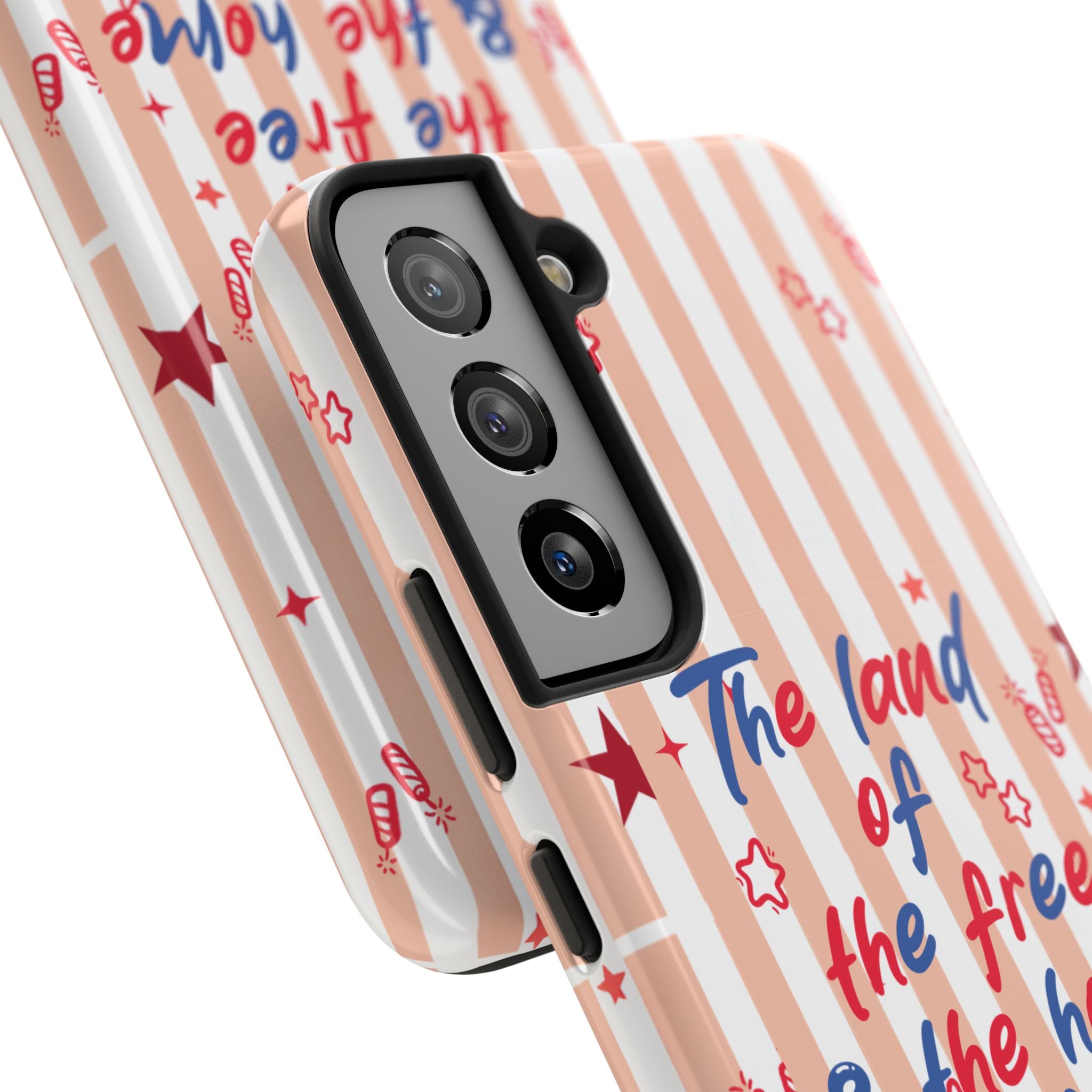 Patriotic Tough Phone Case — “The land of the free & the home of the brave”