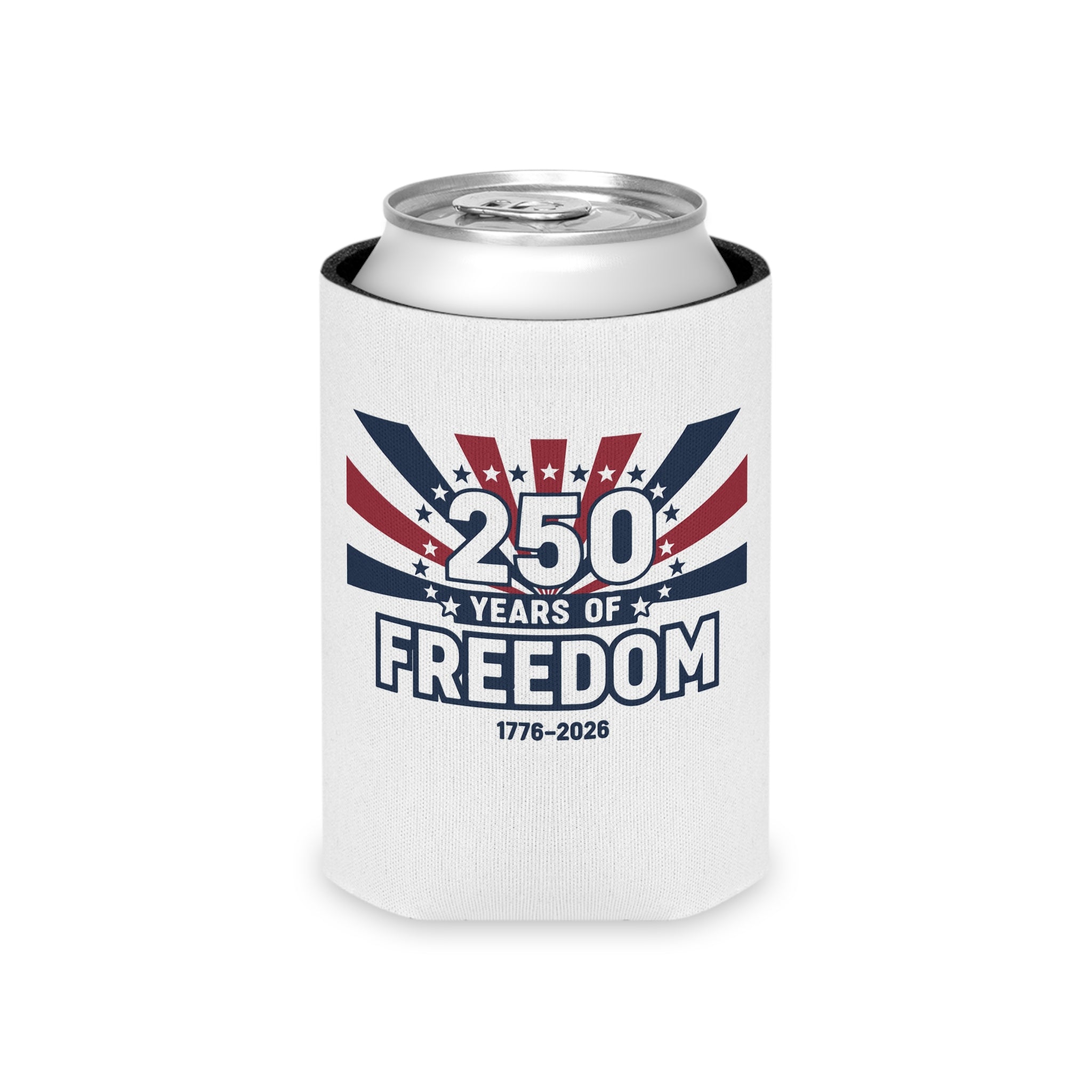 250 Years of Freedom Can Cooler — 1776–2026 Patriotic Beverage Koozie