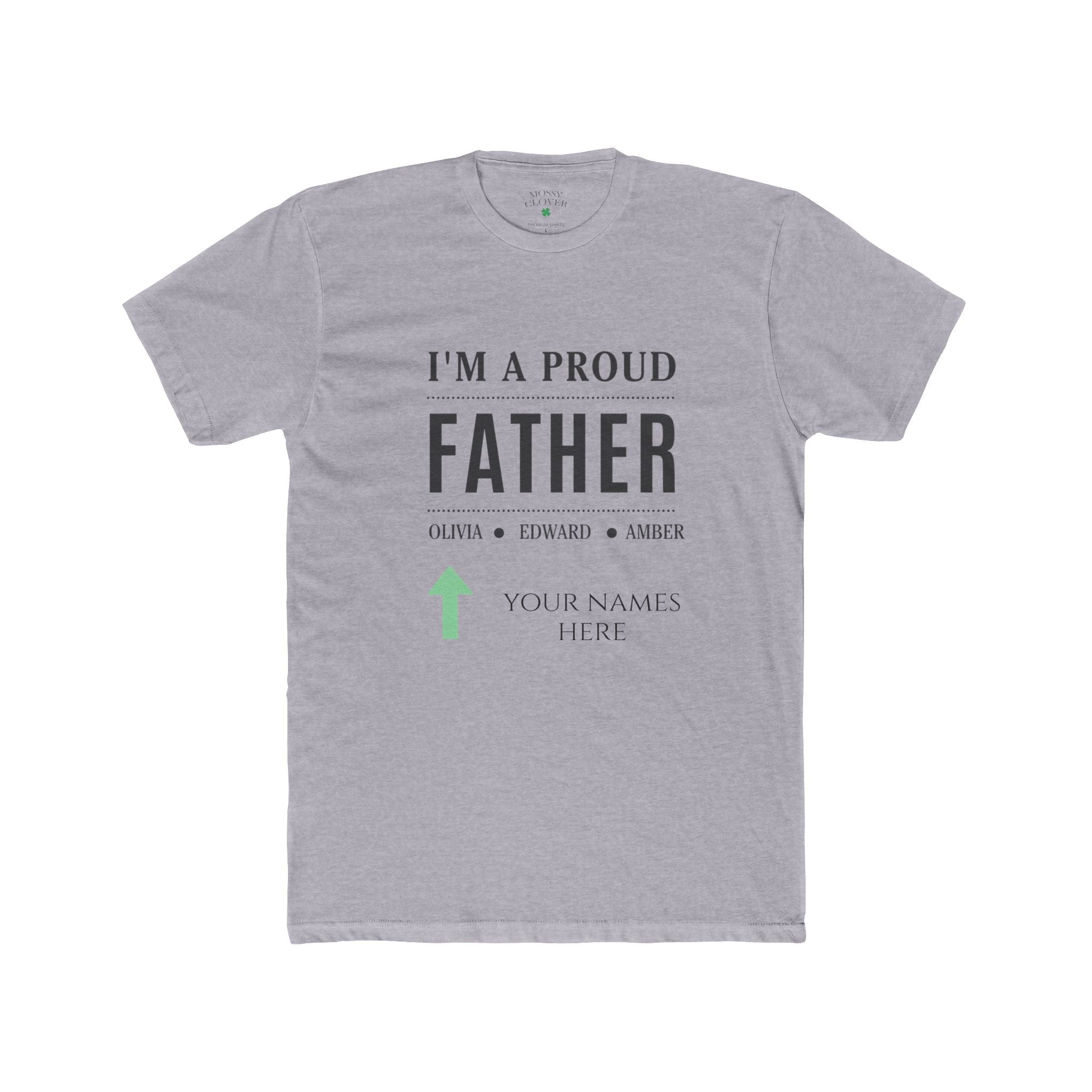 I’m a Proud Father T‑Shirt – Personalized Kids’ Names Tee ~ Custom