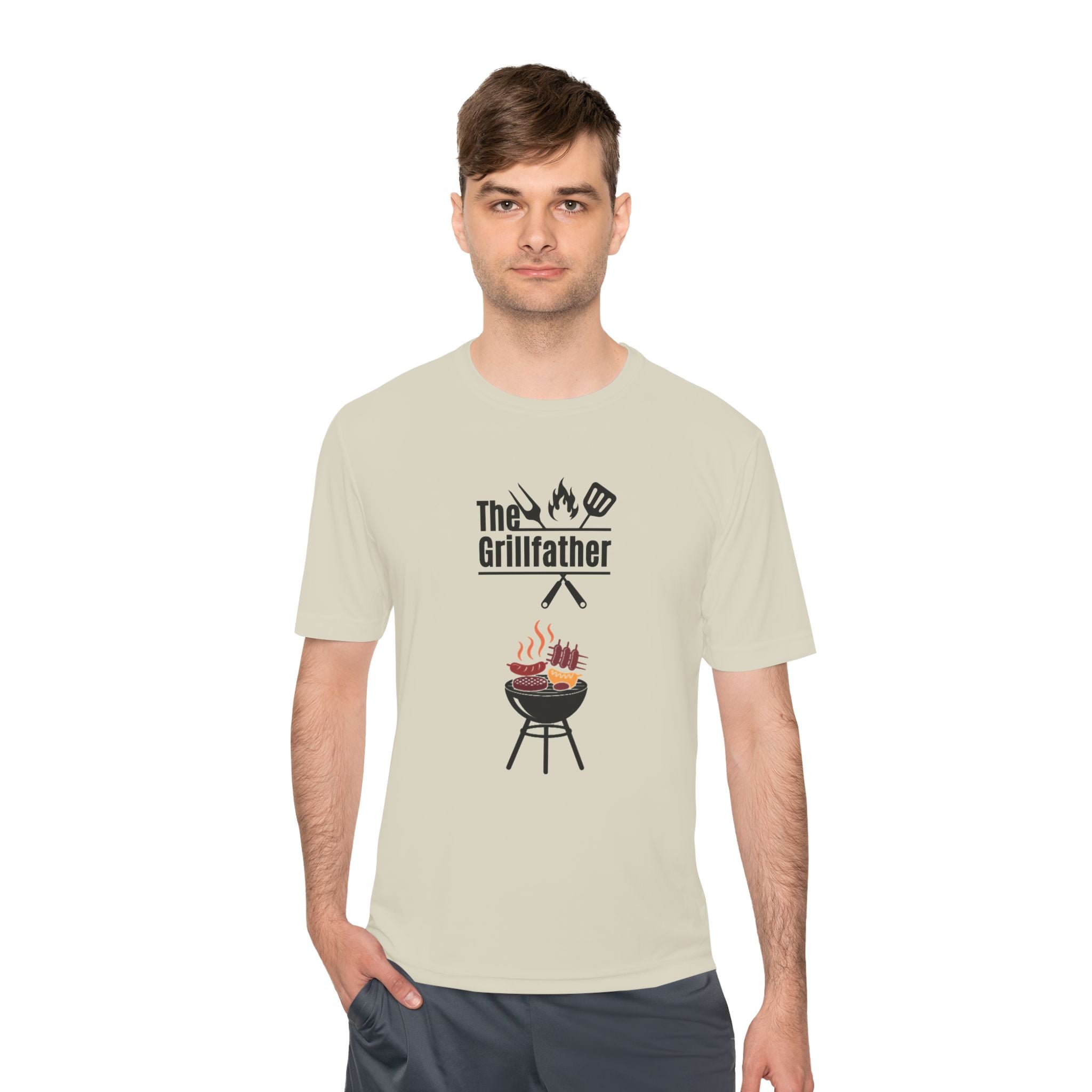 Grillfather BBQ Tee — 'The Grillfather' Moisture-Wicking Grillmaster Shirt