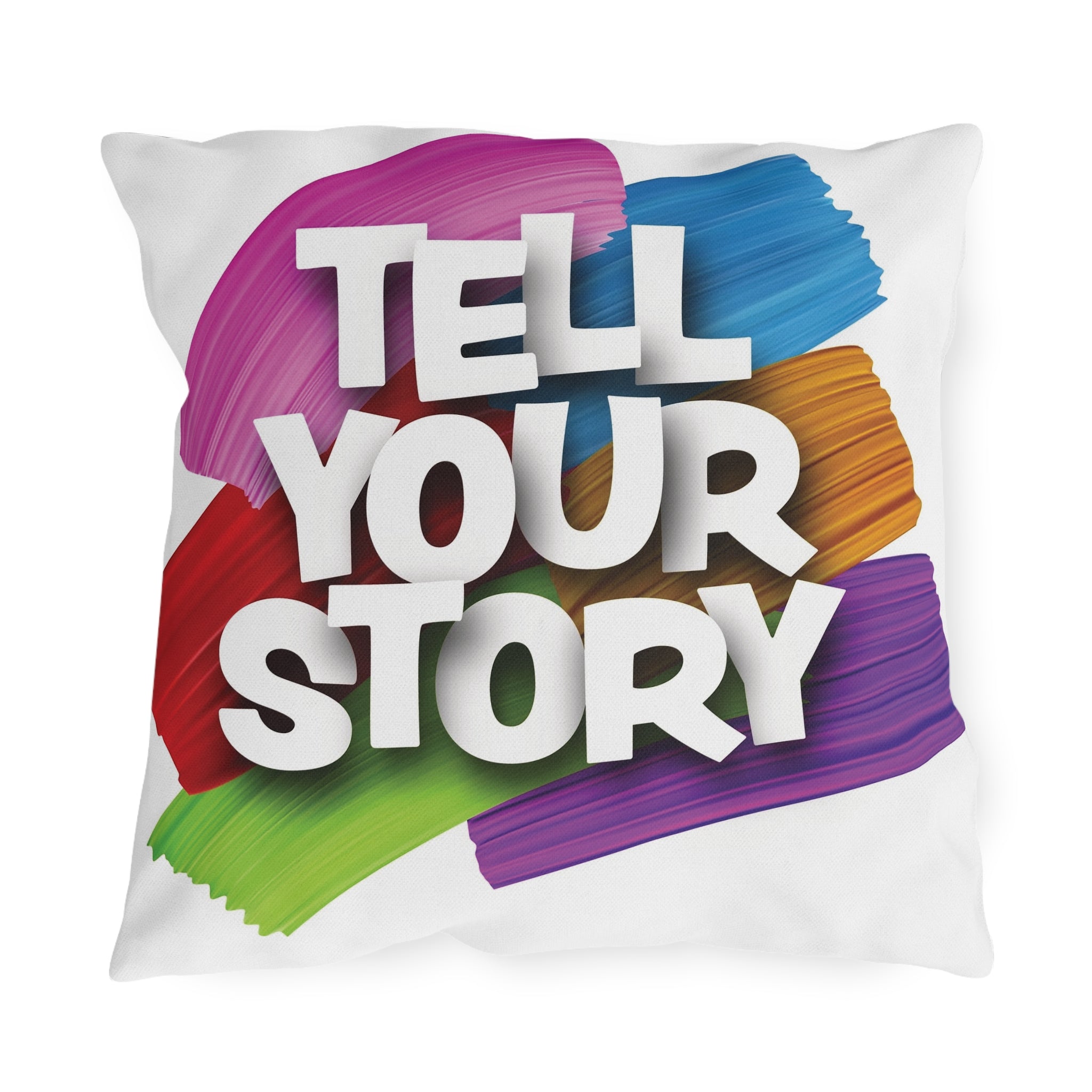 Tell Your Story Outdoor Pillow —  Decorative Cushion