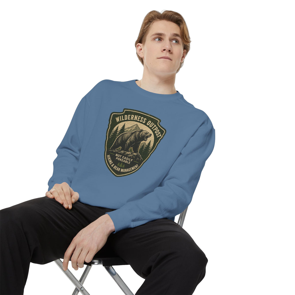 Wilderness Outfitters Bear Patch Sweatshirt — Outdoor Camping Crewneck