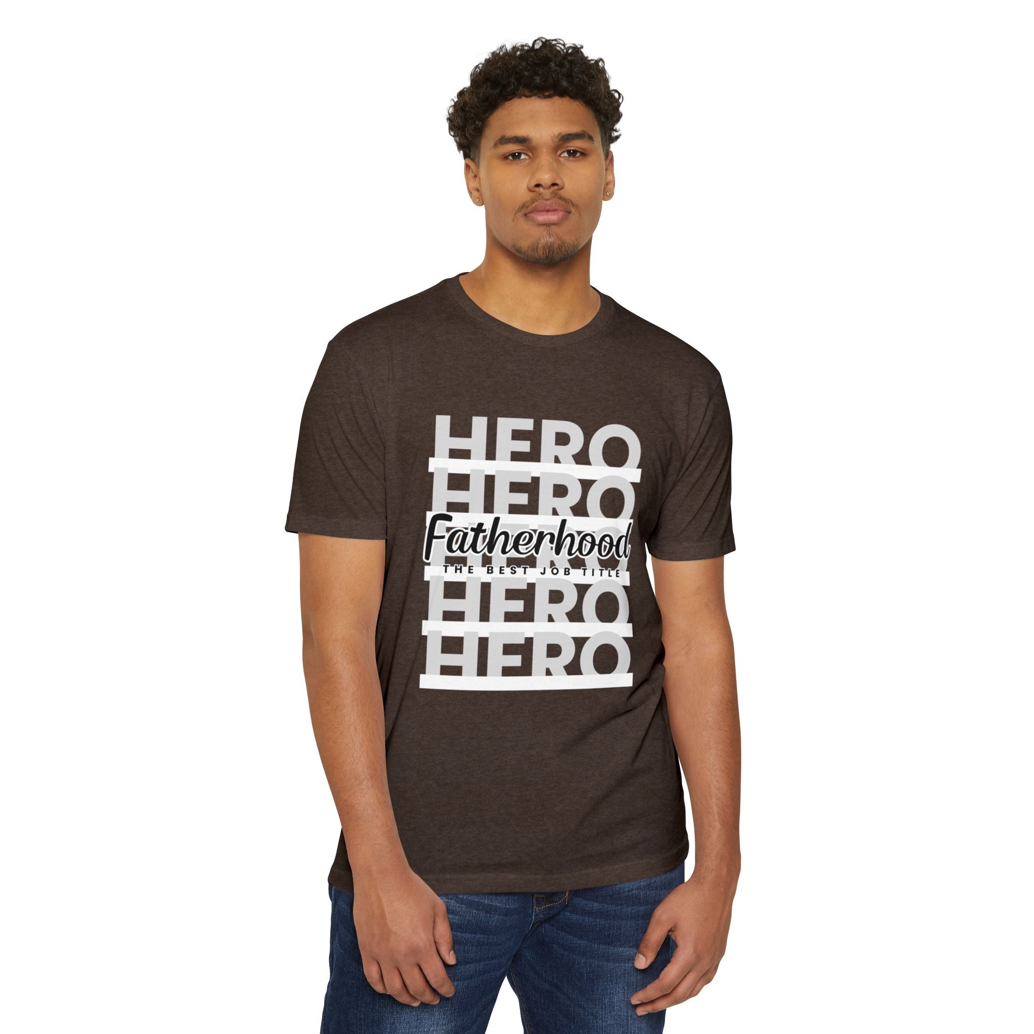 Fatherhood Hero T-Shirt — "Fatherhood: The Ultimate Title" Graphic Tee