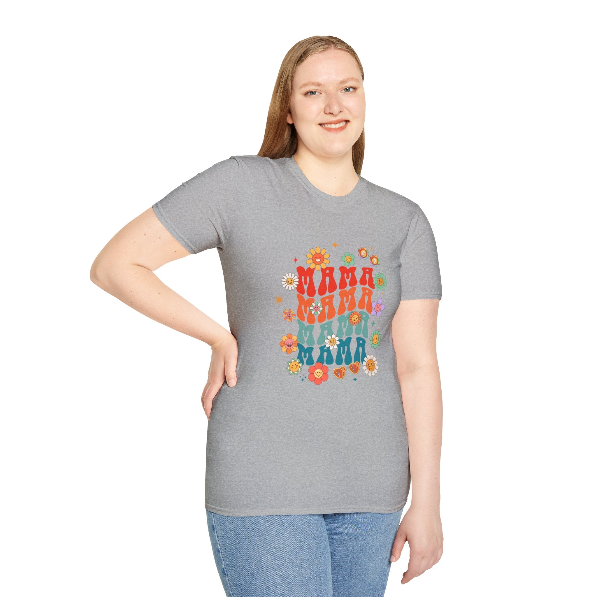 Mama Retro Floral Tee — Vintage 70s-Inspired Mother's Day T-Shirt