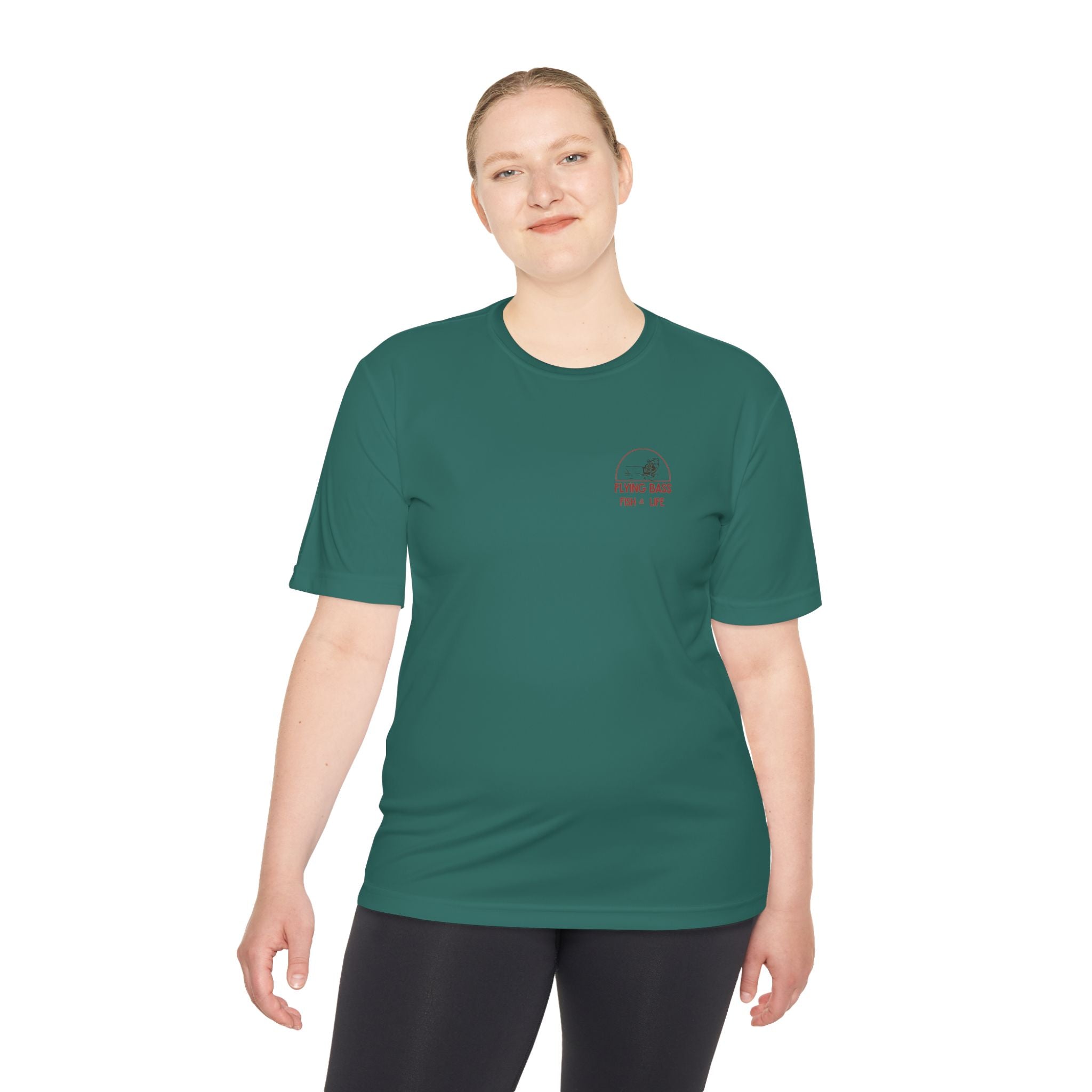 Fishing Tee — "Flying Bass" Fish & Life Moisture‑Wicking Shirt