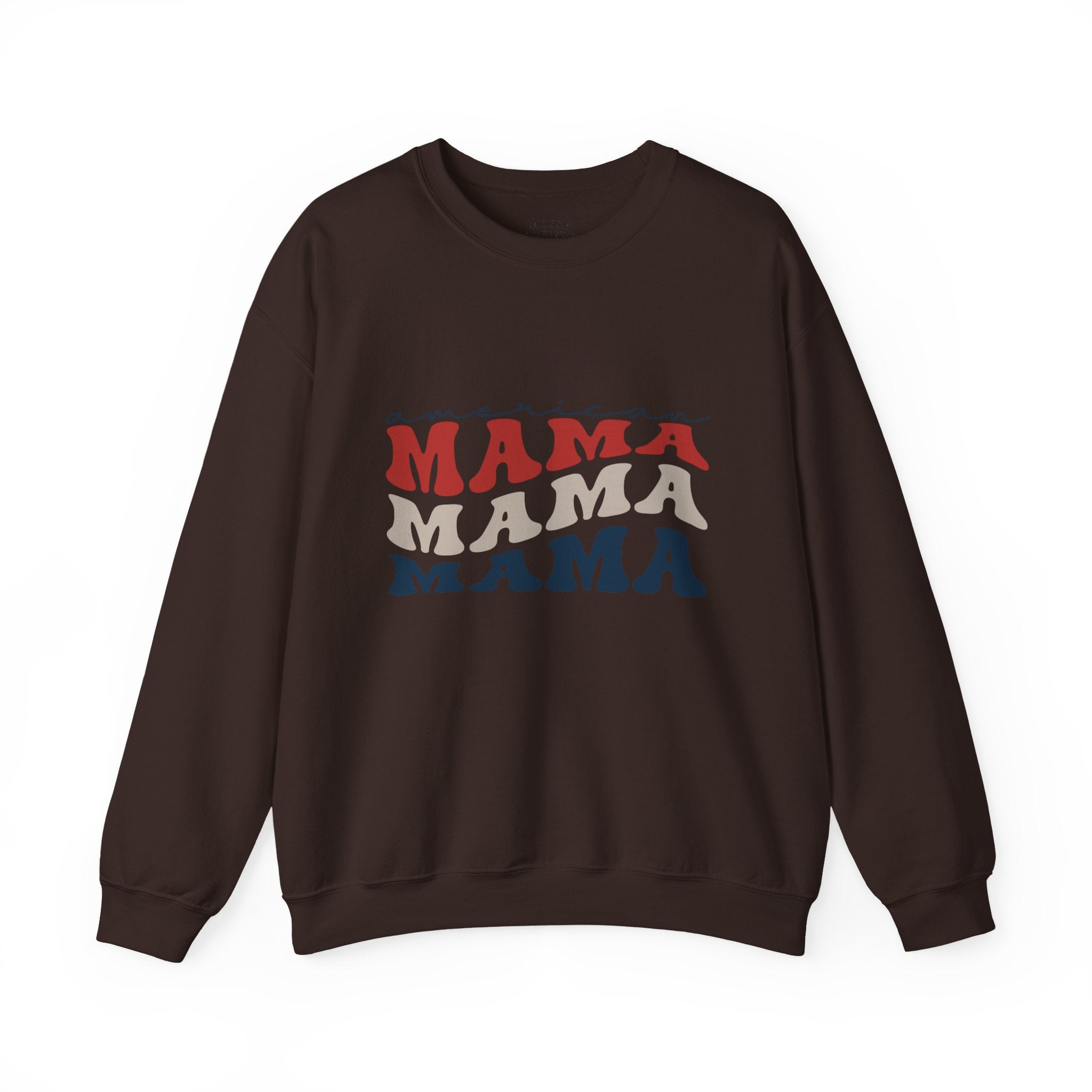 Mama Crewneck Sweatshirt — Vintage American Mama Graphic Pullover