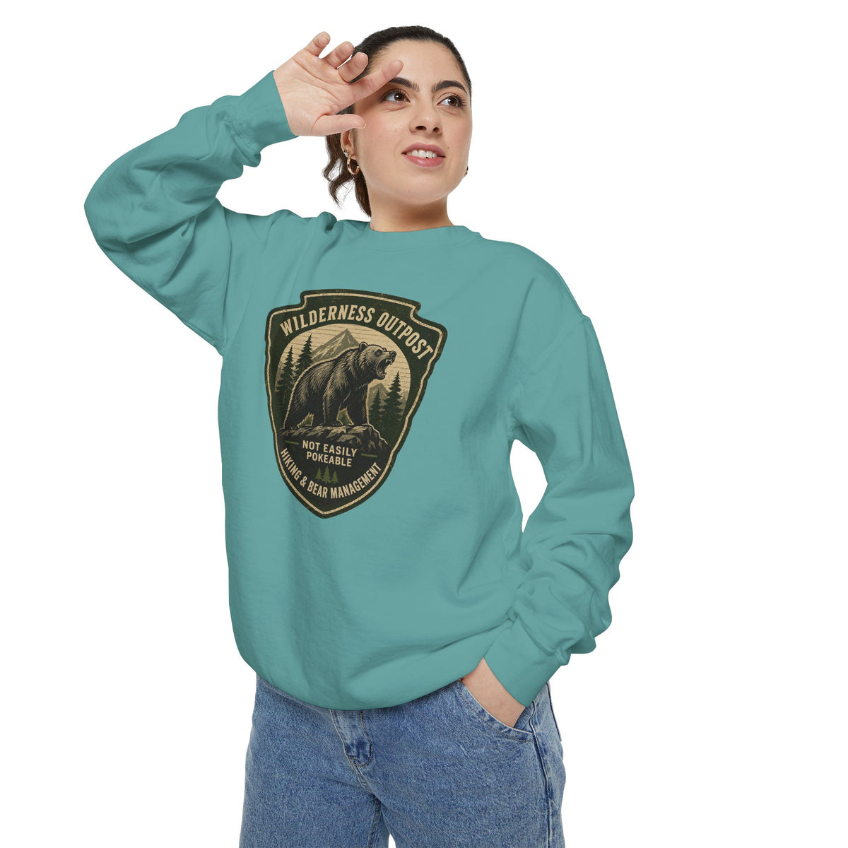 Wilderness Outfitters Bear Patch Sweatshirt — Outdoor Camping Crewneck
